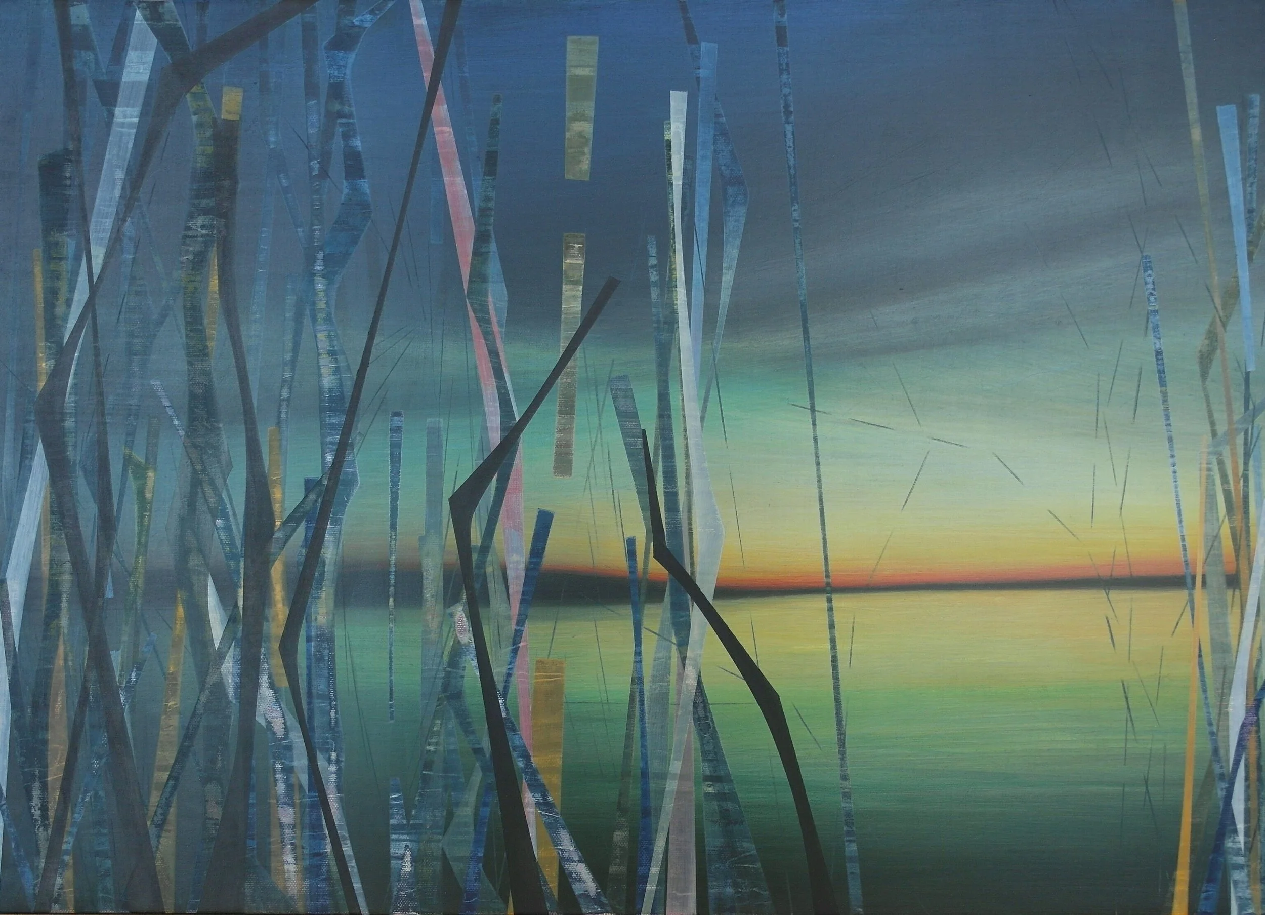 'Evening with Green' 59.5cm W x 42cm H $̶1̶,̶2̶0̶0̶ SOLD