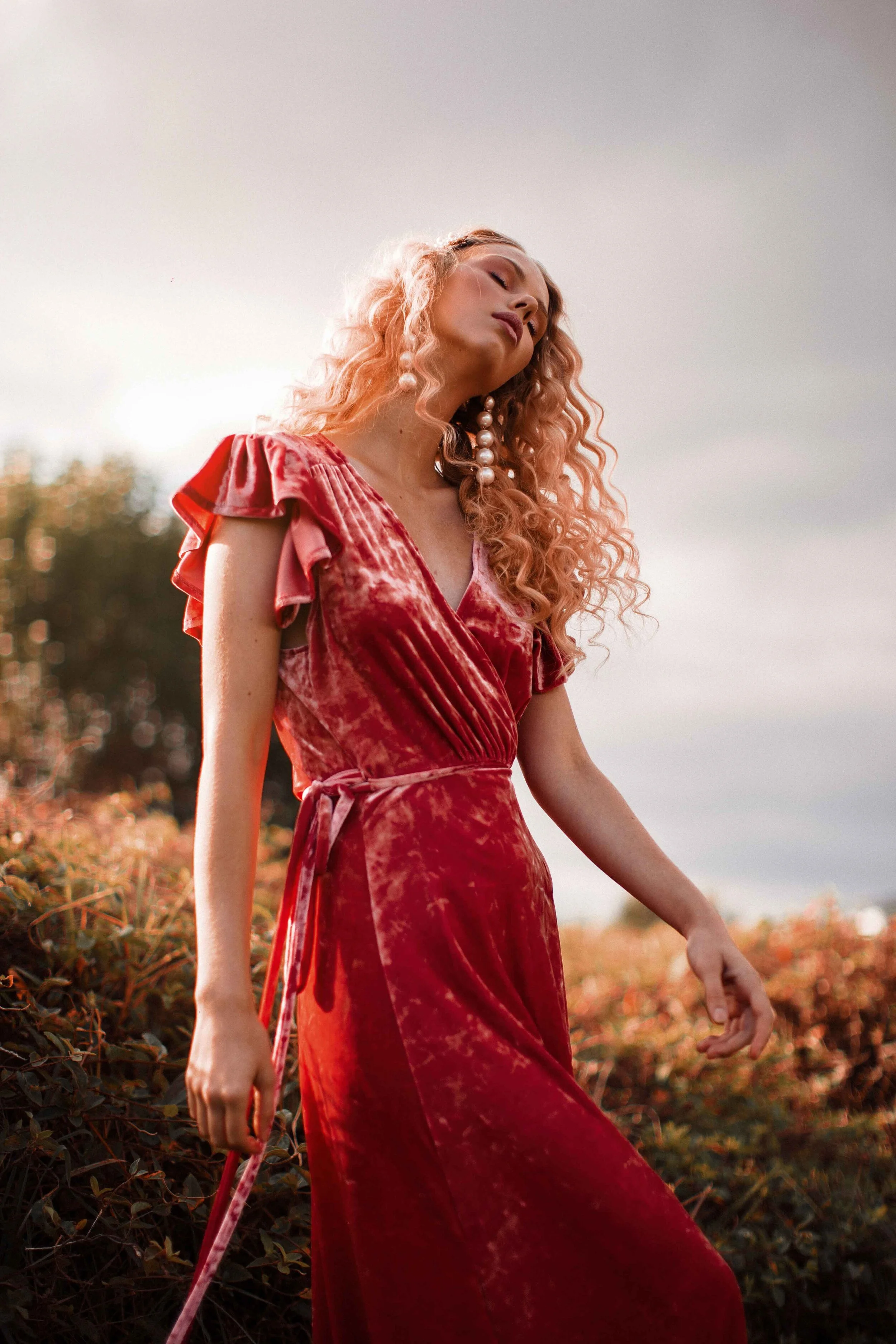  backlit fashion model outdoors 
