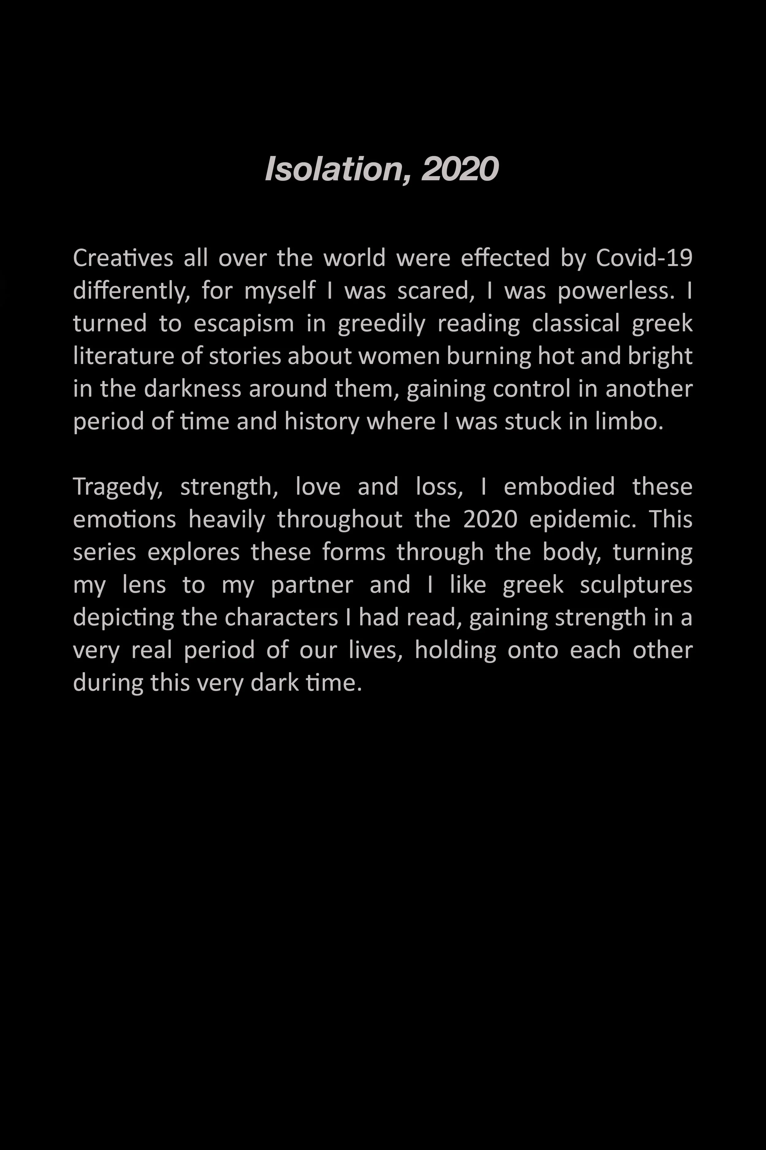  Introduction about the tragedy of covid-19 personal photographic series 