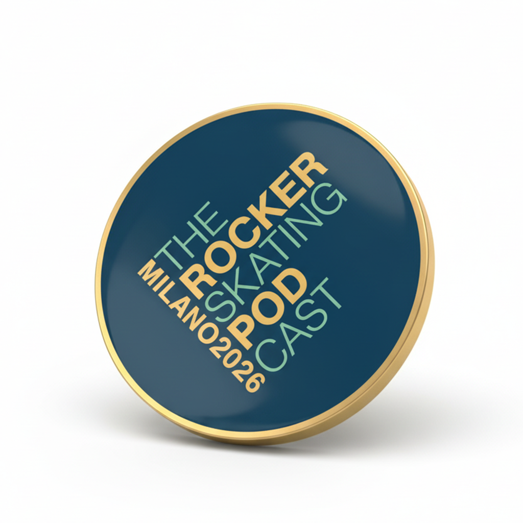 Rocker Skating Podcast pin - Milano Cortina special edition
