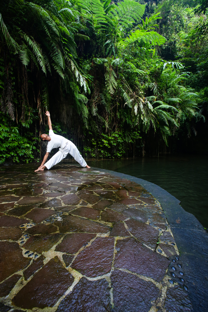  UBUD , BALI - JULY 5th: Yoga at Bagus Jati Detox Resort and Spa in Ubud, Bali 2014. Photo by Gaye Gerard 