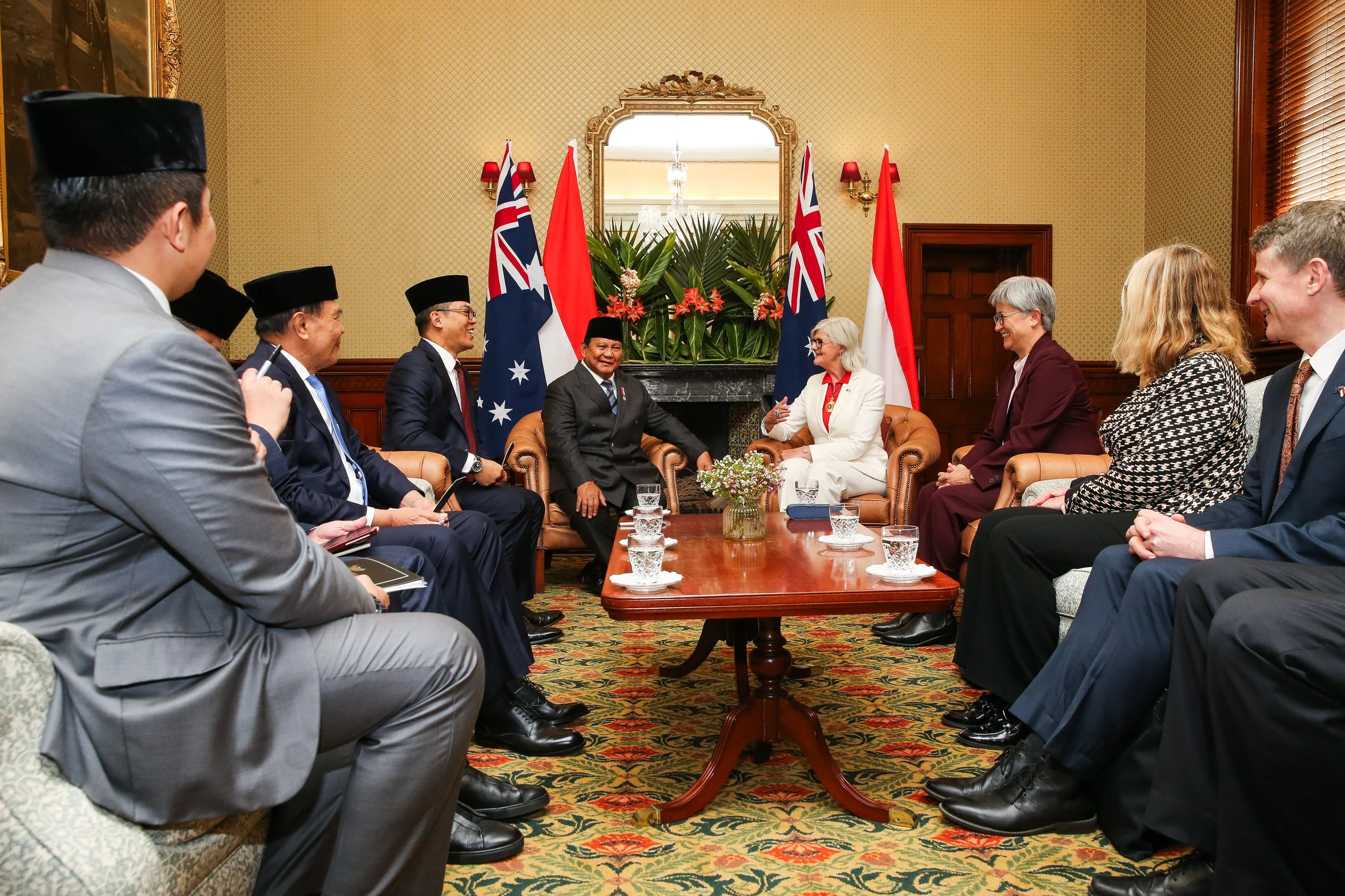Governor General Sam Mostyn and Indonesian President Prabowo Subianto 