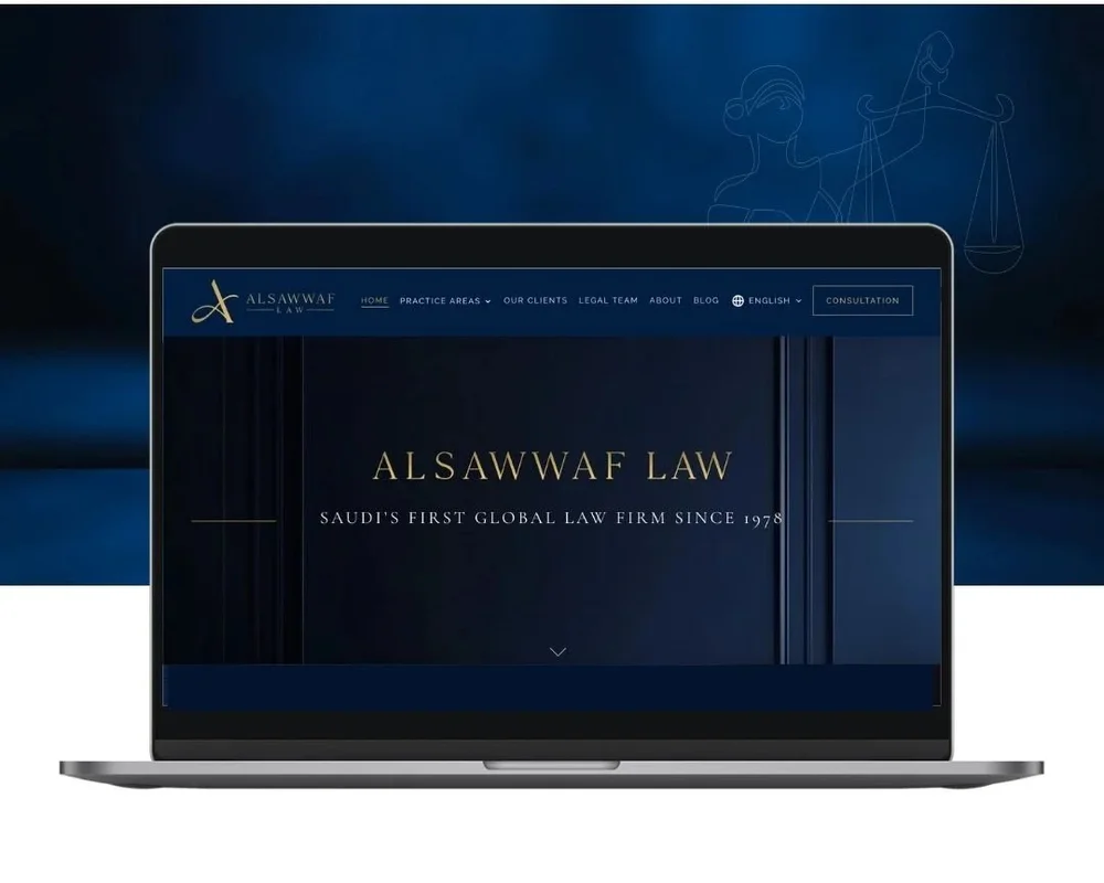 Bold, polished and established website design example