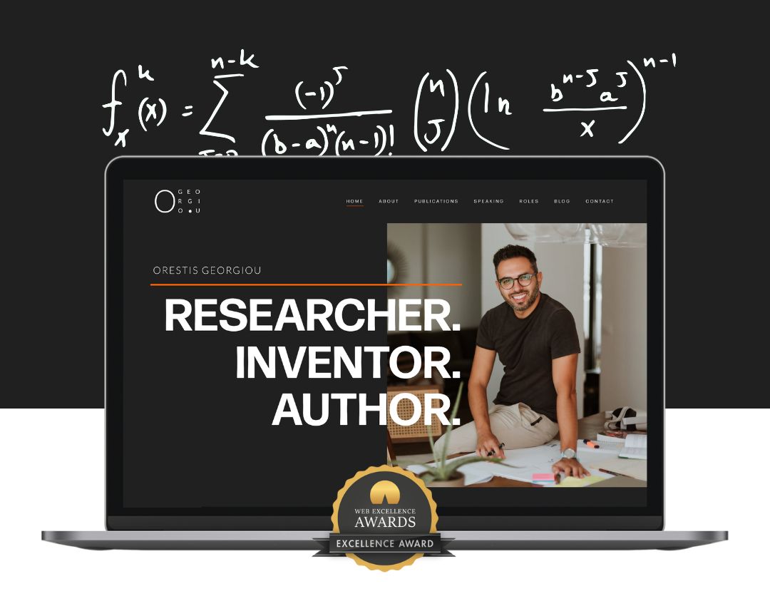 An award winning personal brand website of Orestis Georgiou by Visuable