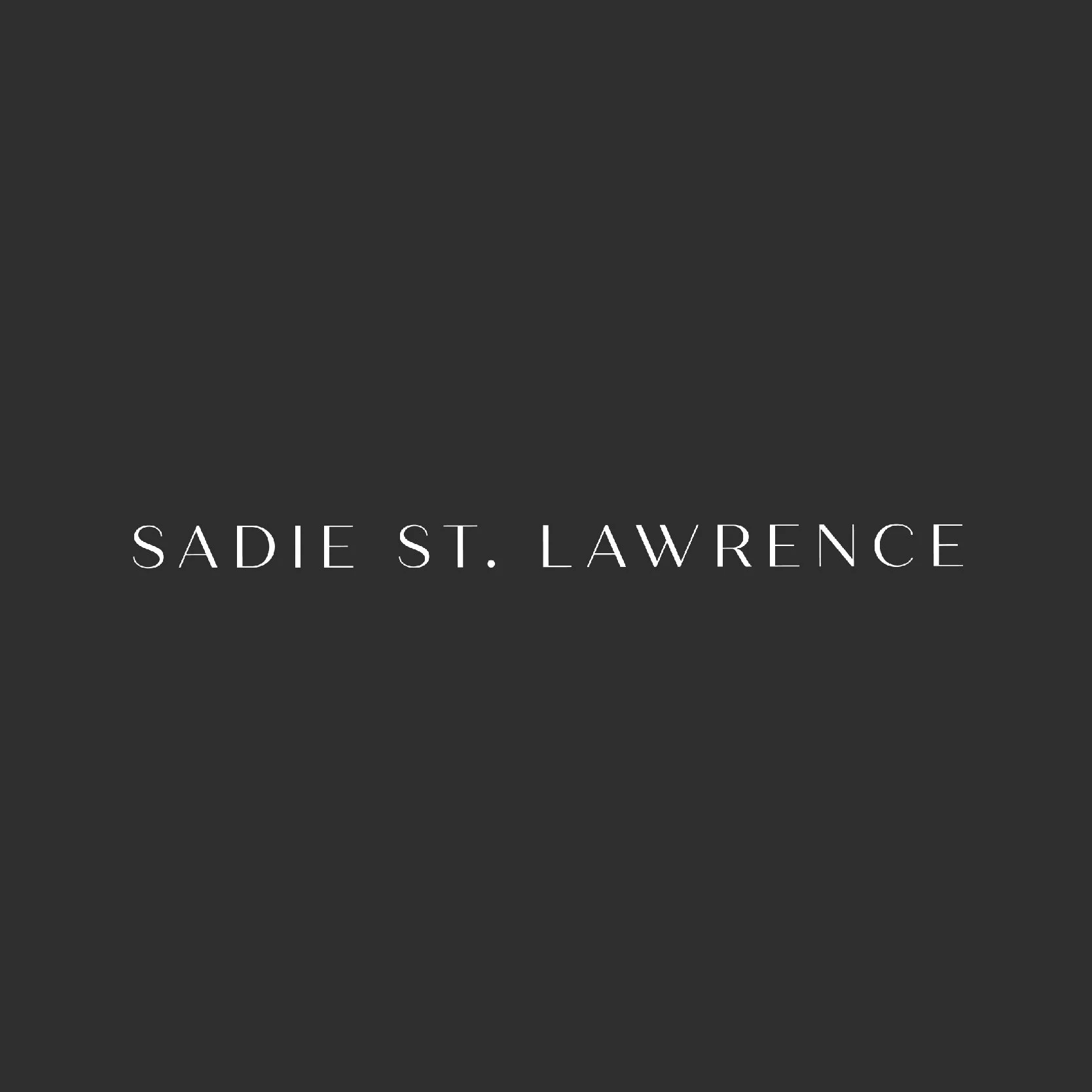 Black logo for Sadie St. Lawrence