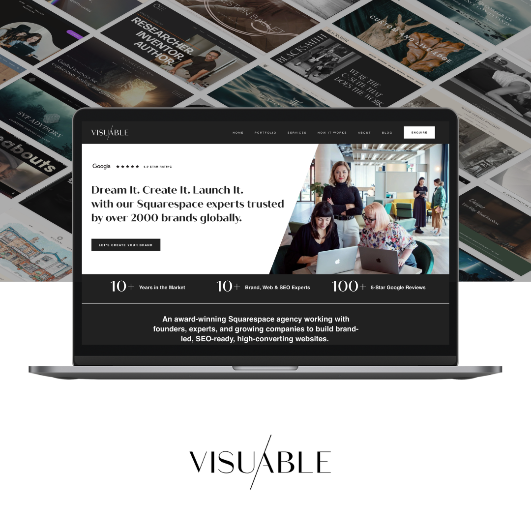 New Visuable Website mock Up laptop