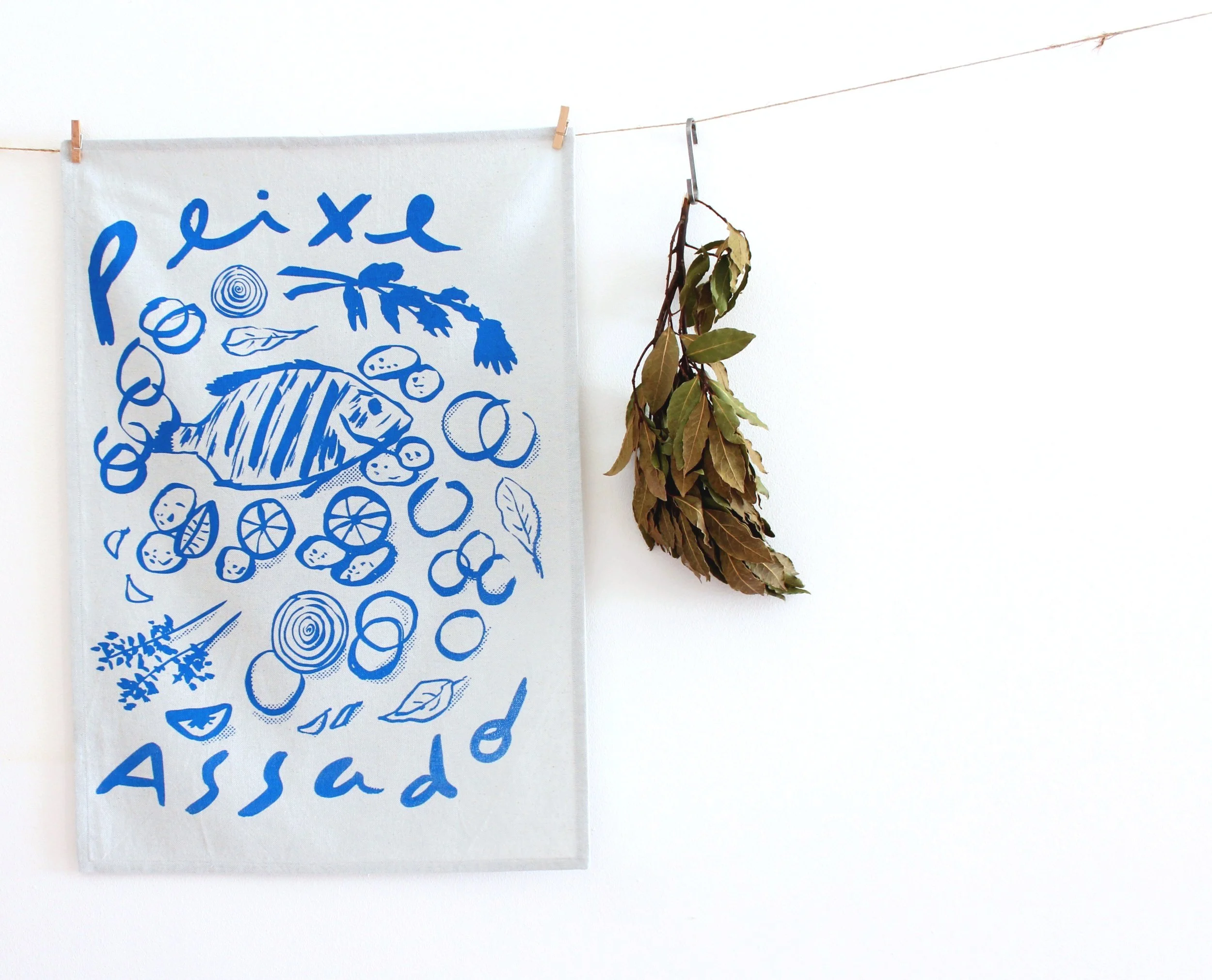 Tea Towel / Pano de Cozinha - Peixe assado