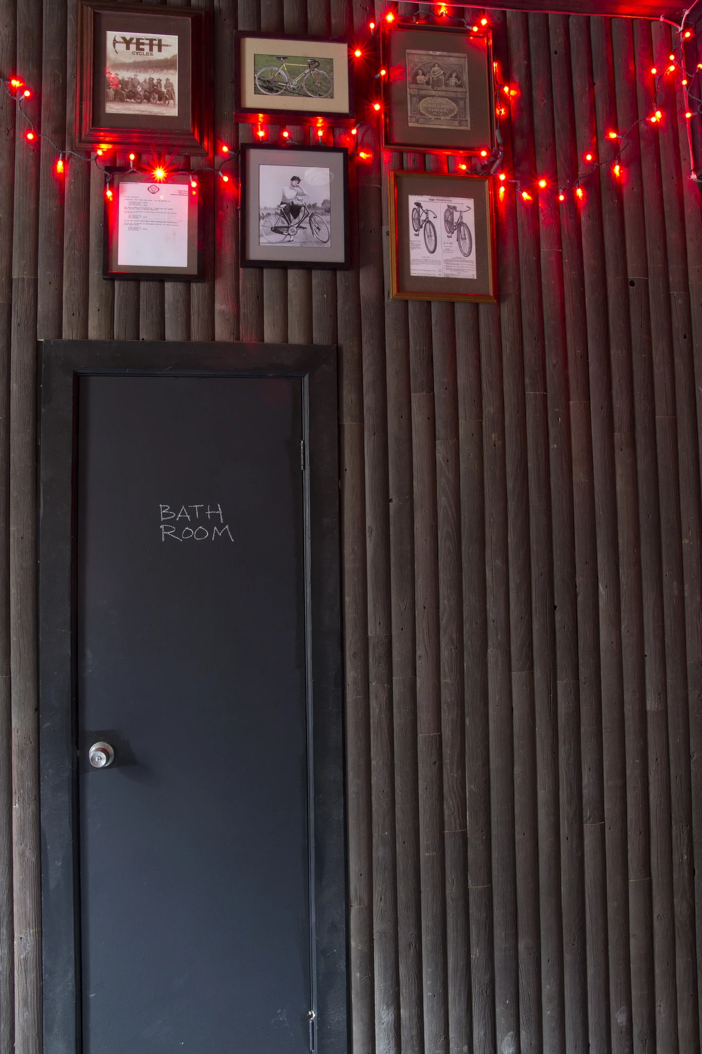 bathroom and bikes