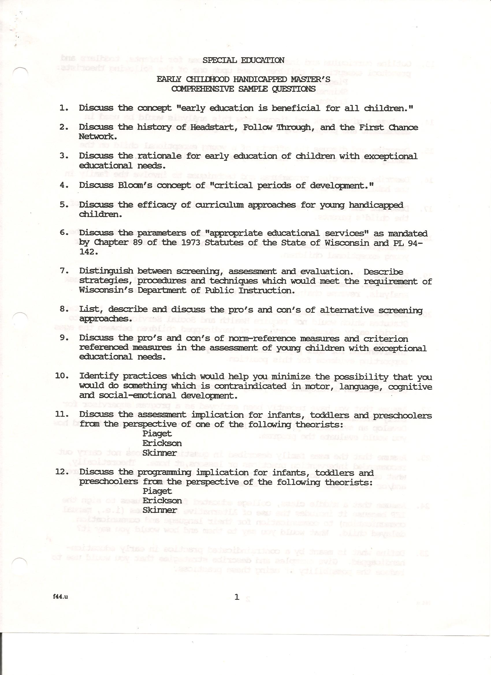 early childhood education study material