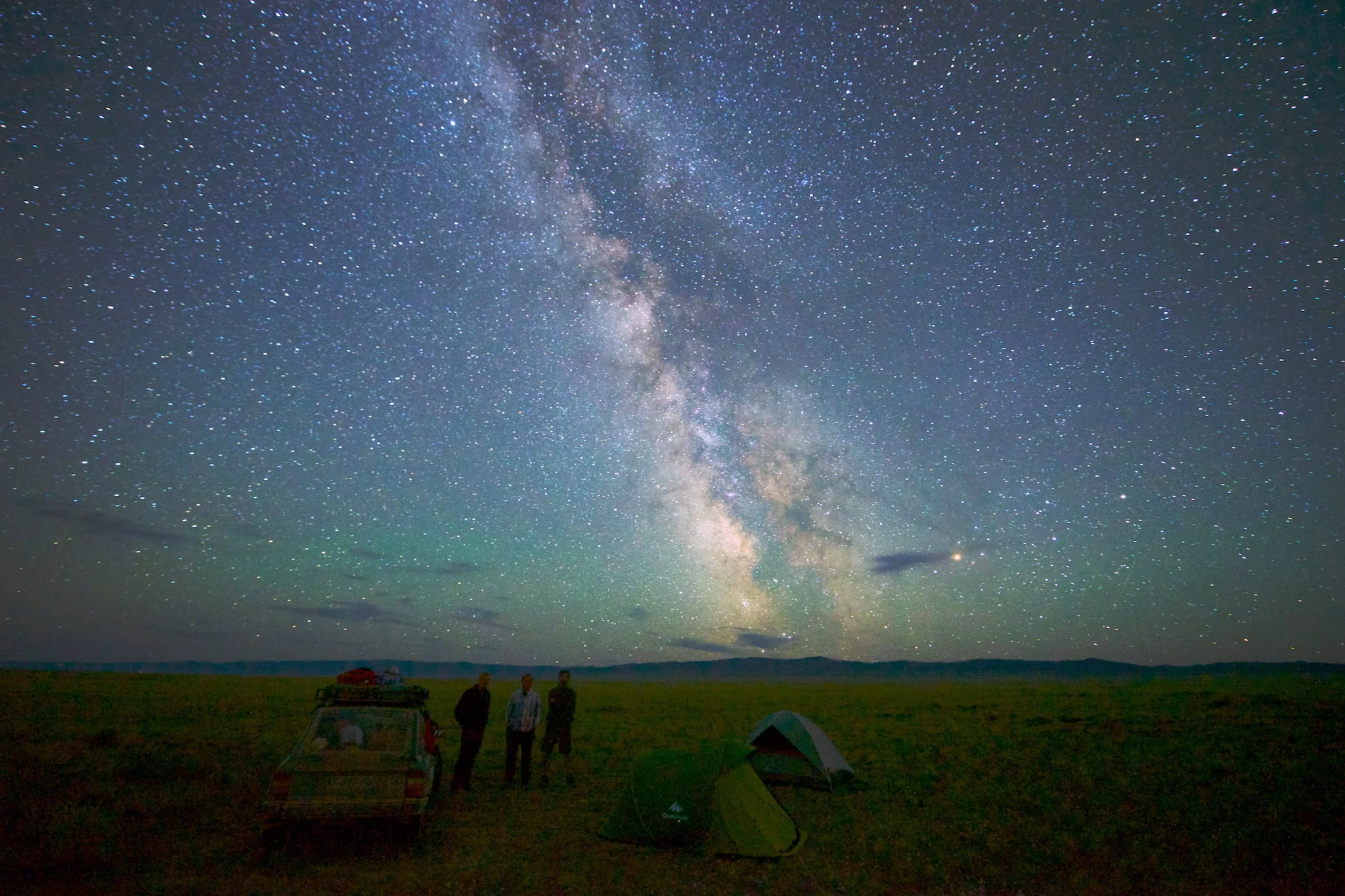 Em breve este seria o resultado! Estrelas iluminando nosso acampamento. 