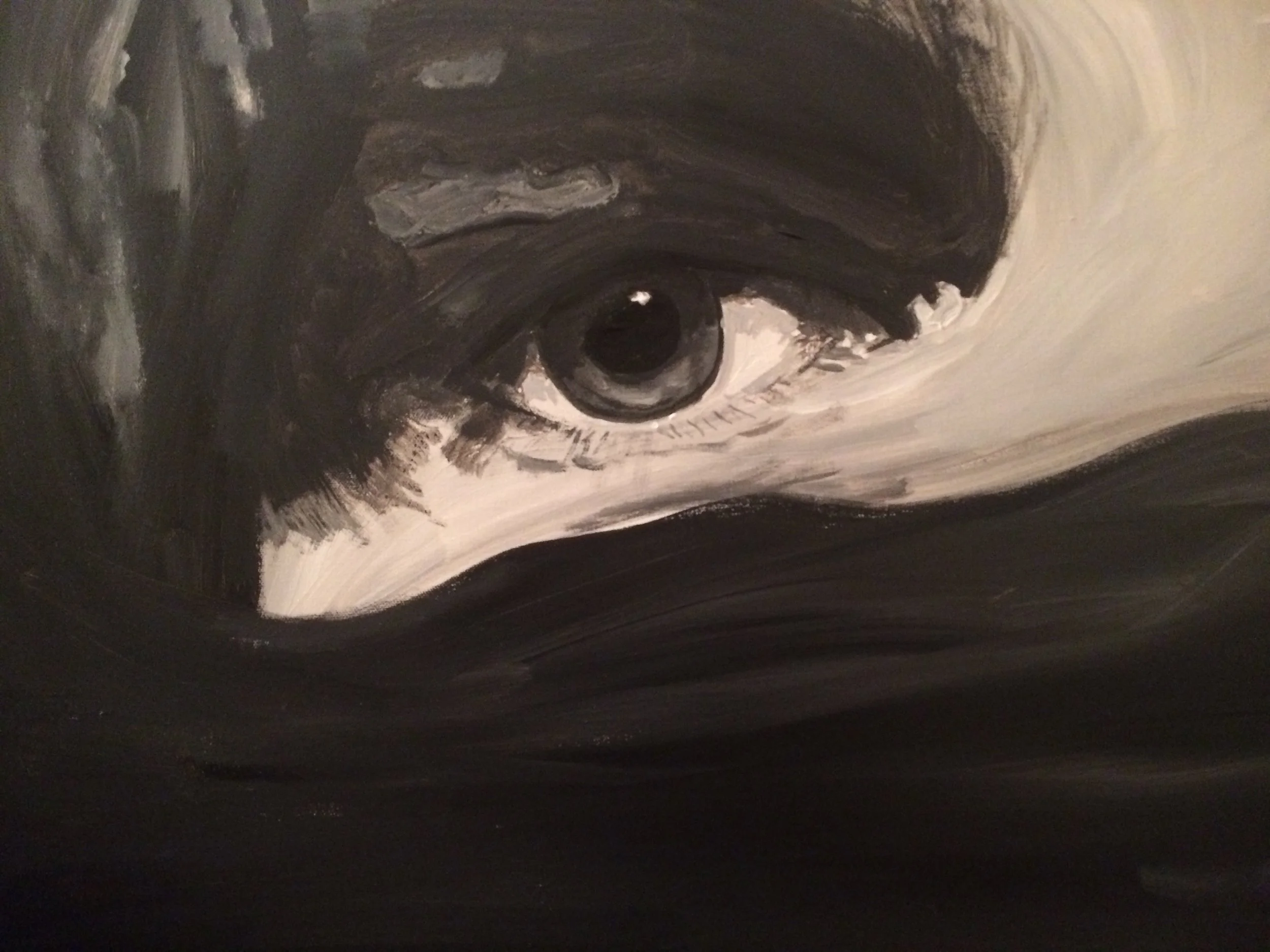 "eye know" 16 x 20, acrylic on canvas 
