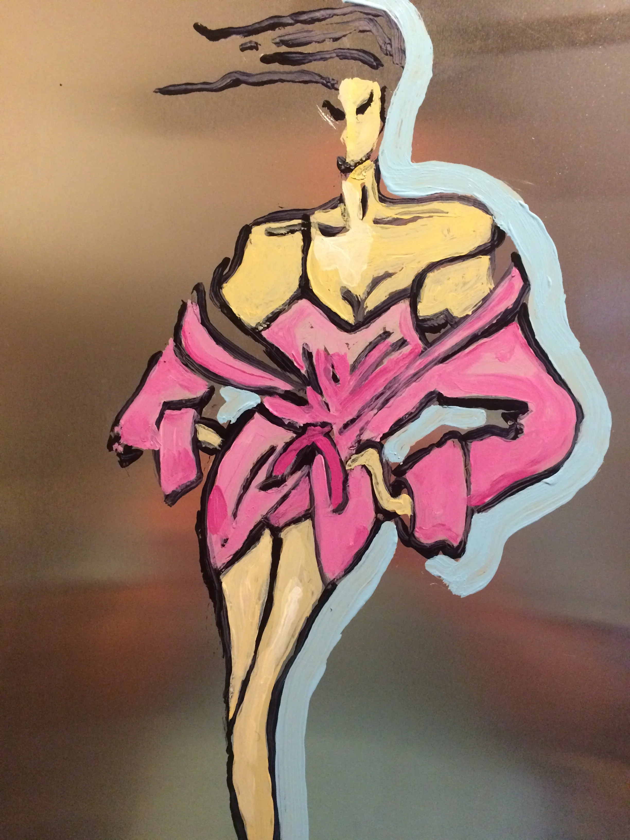 "tribute to Pat Nagel" 8 x 10, acrylic on aluminum