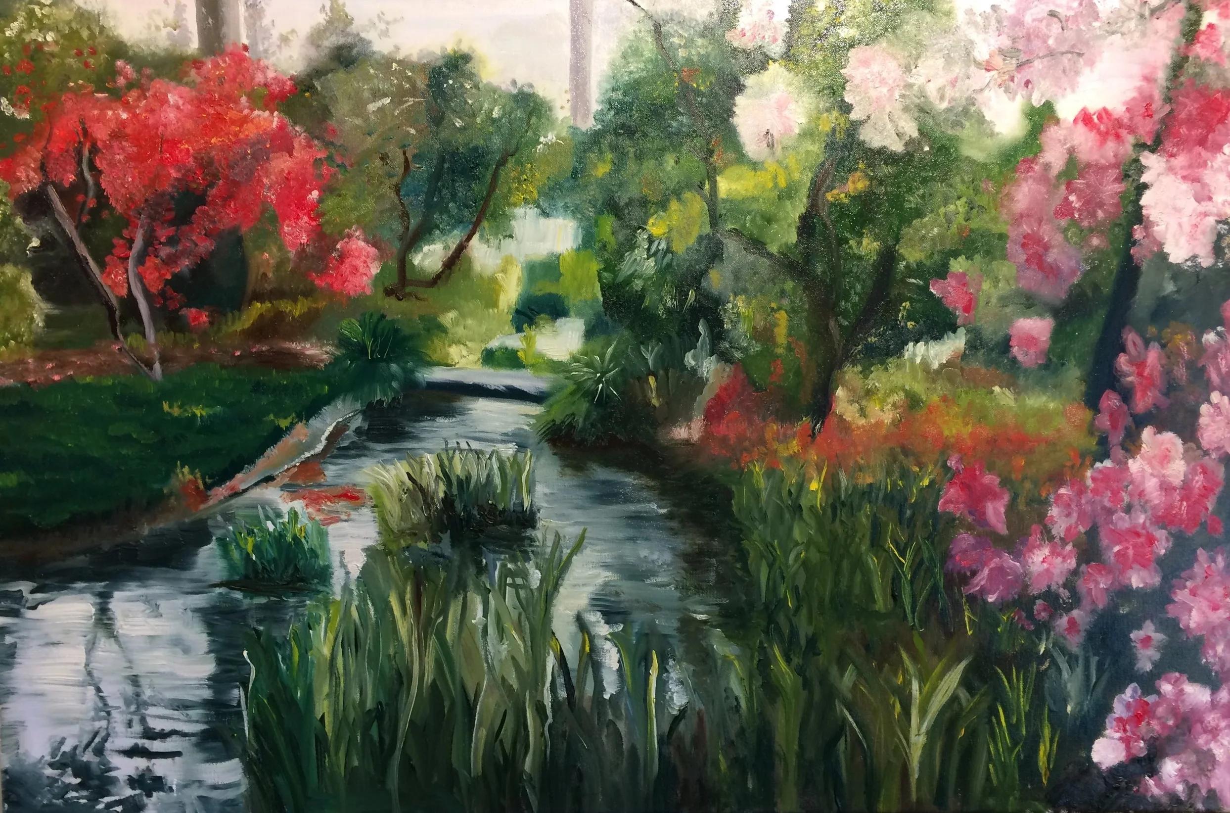 Denver Botanical garden 24 x 36, oil on canvas