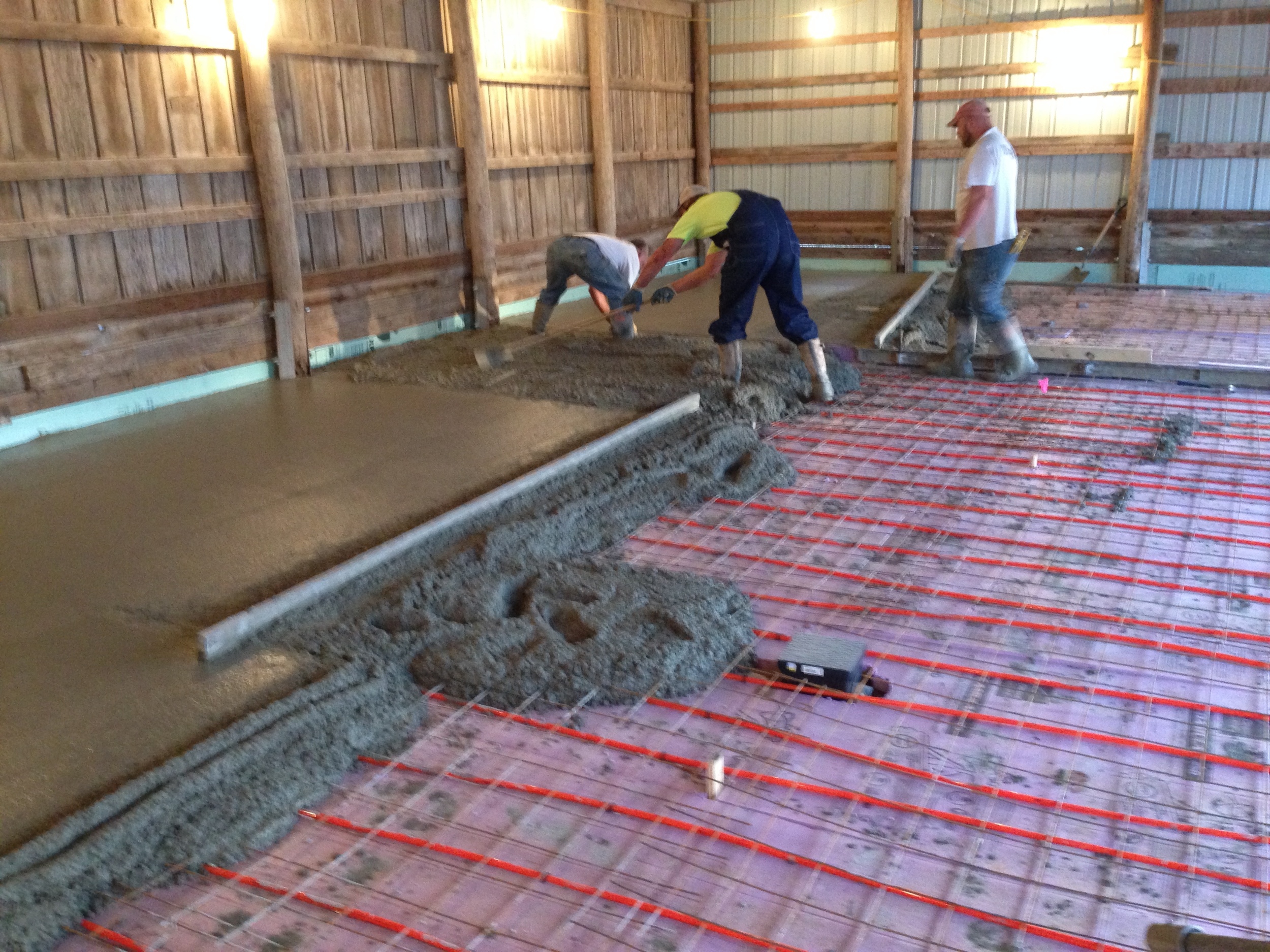 Concrete pouring! This part we hired out. Many thanks to O'Gorman Masonry for doing a bang-up job.