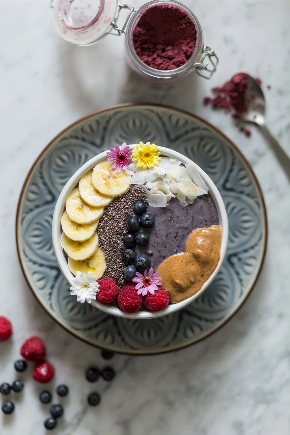 Sweet potato and Acai smoothie bowl
