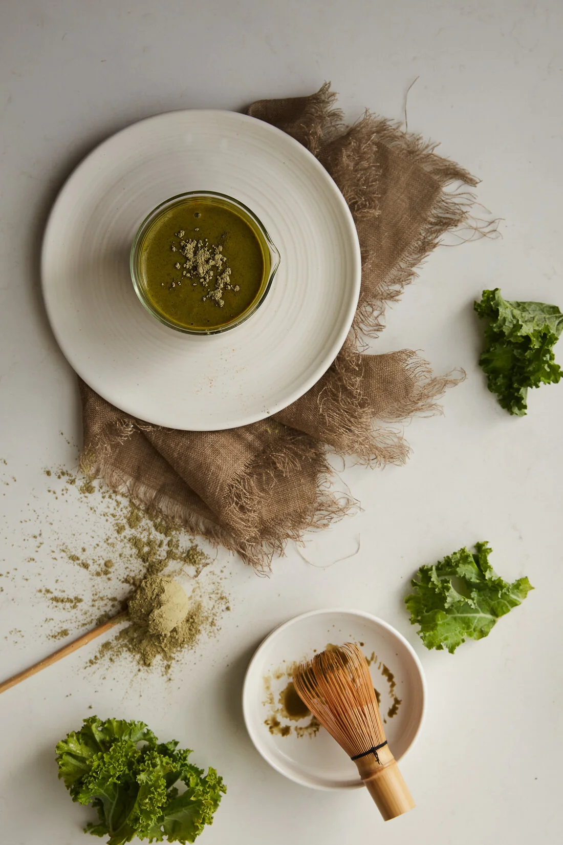 Matcha and turmeric smoothie