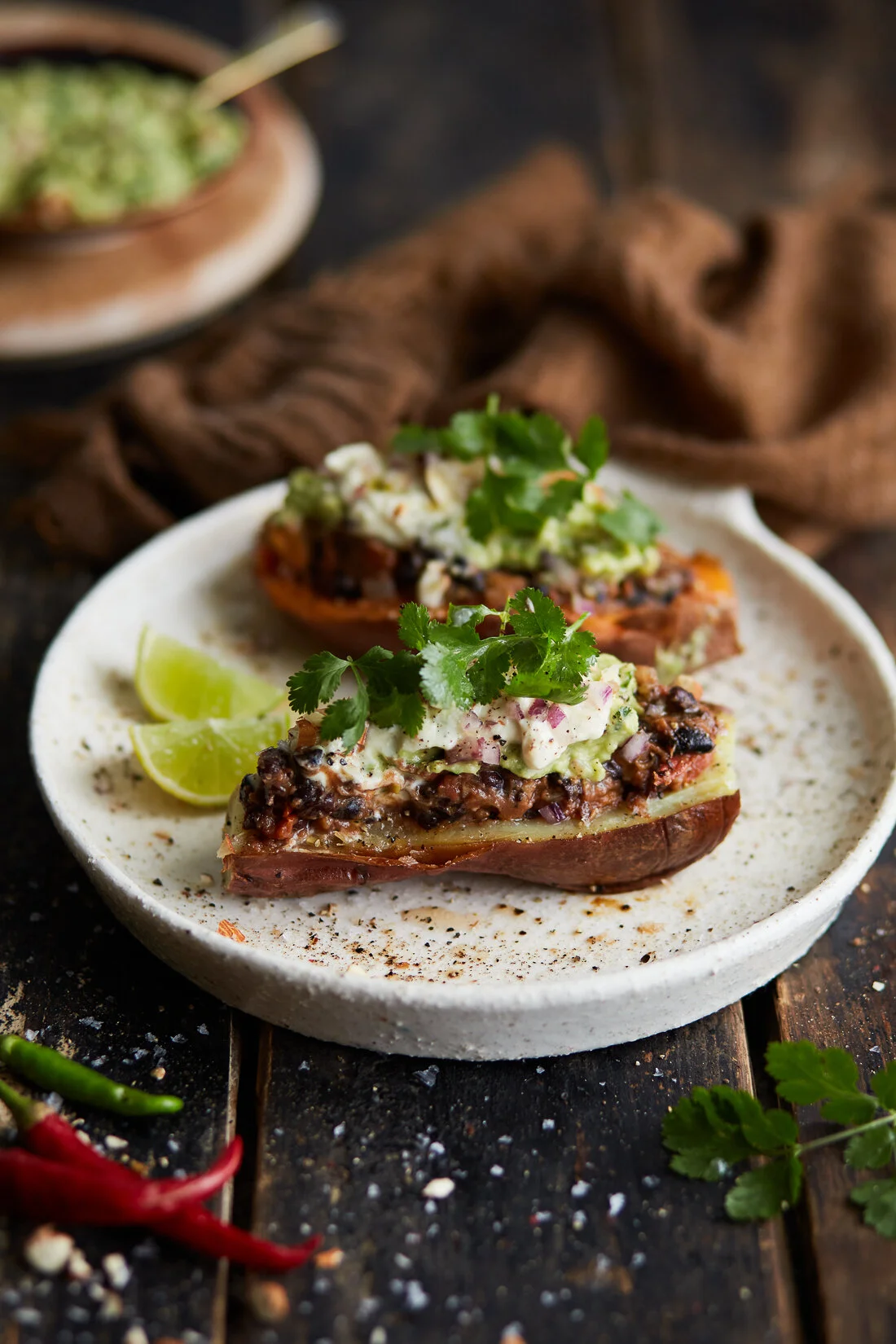 Loaded Mexican sweet potatoes  
