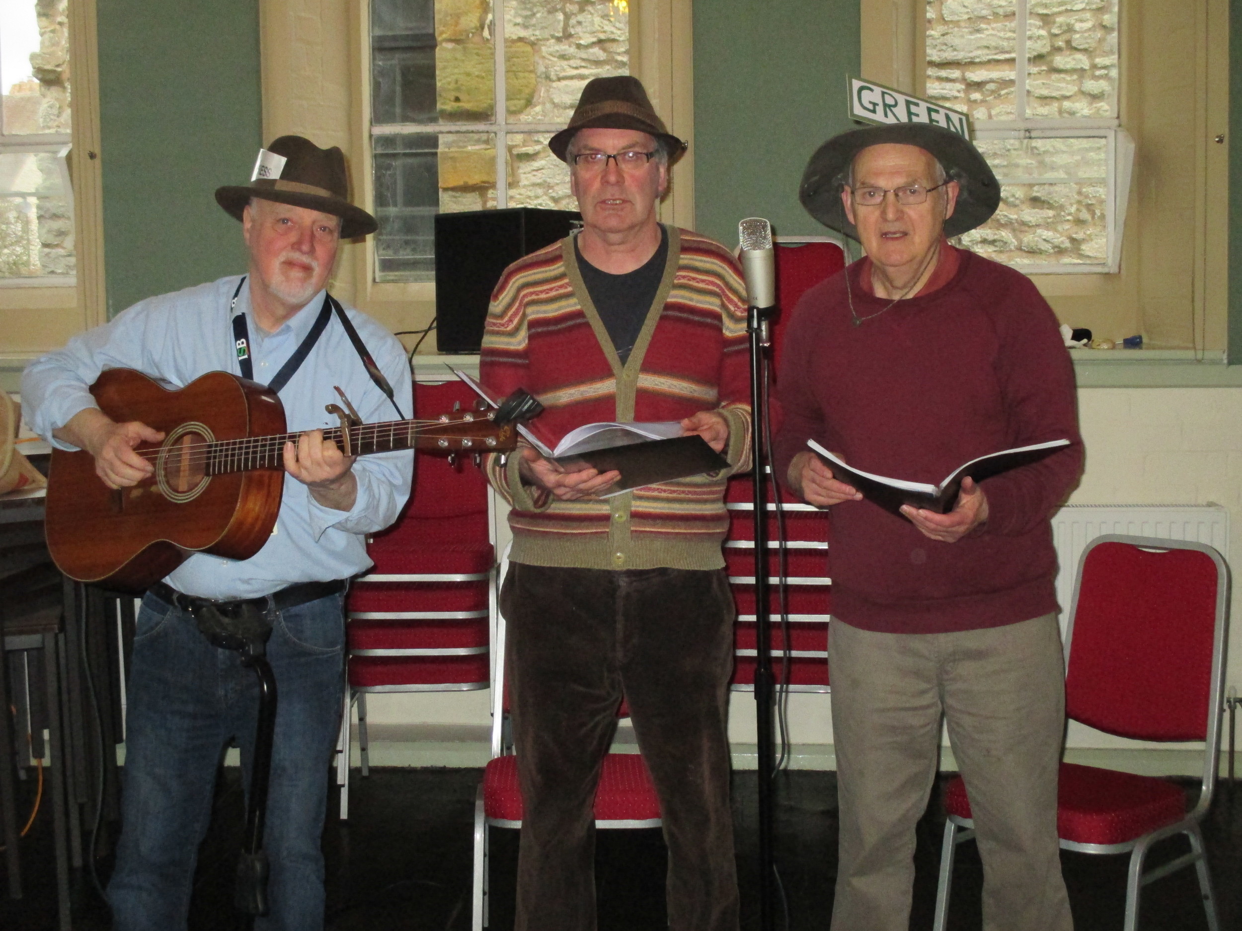 Standing for a Seat - Ian, Steve and Paul.