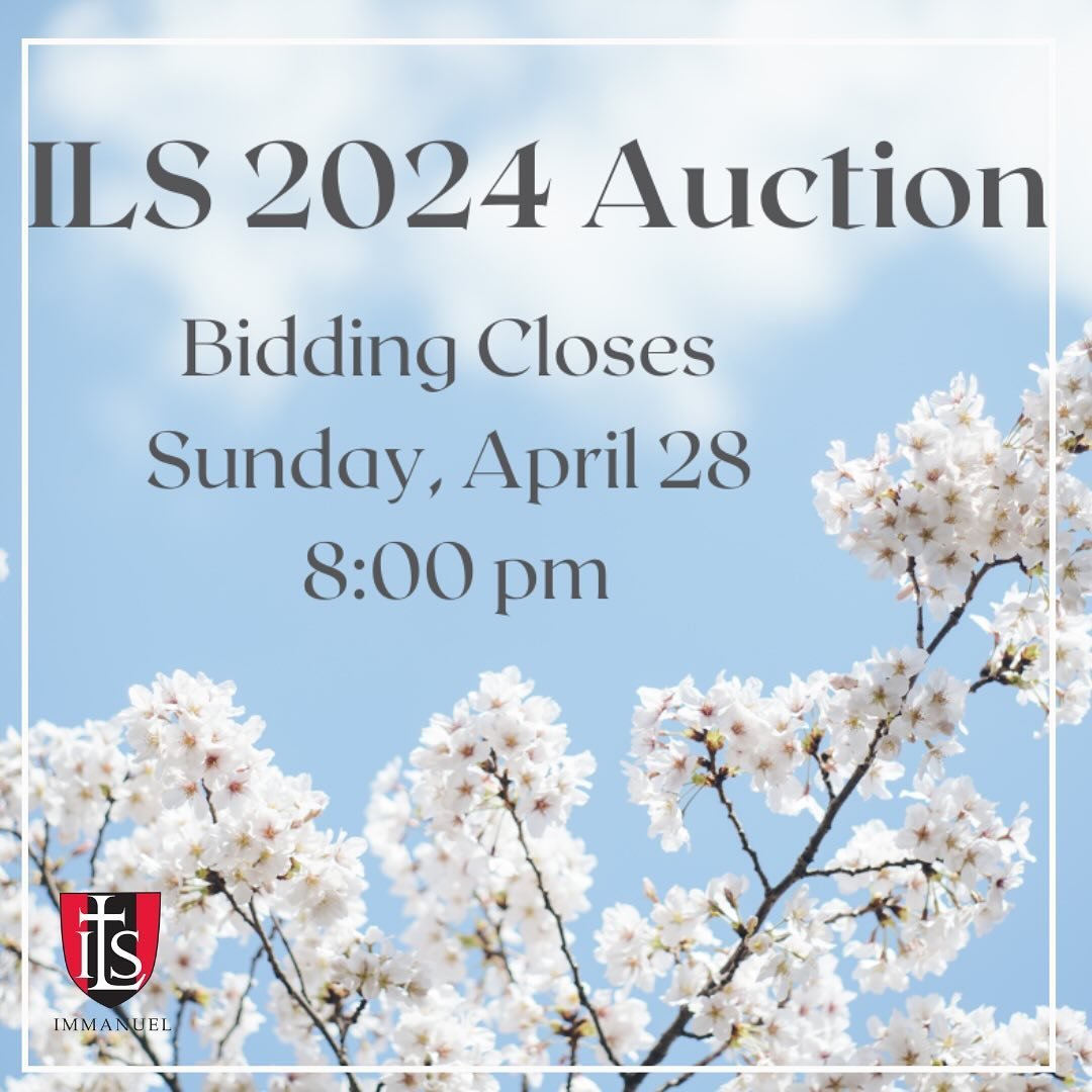 Last Call!! Bidding closes in 5 hours! Don&rsquo;t miss your chance to be a part of our 2024 ILS Auction and support our students, teachers, and school! Bid or donate today:
https://ilsalexandria.schoolauction.net/auction24/catalog
#ilsalexandria #im