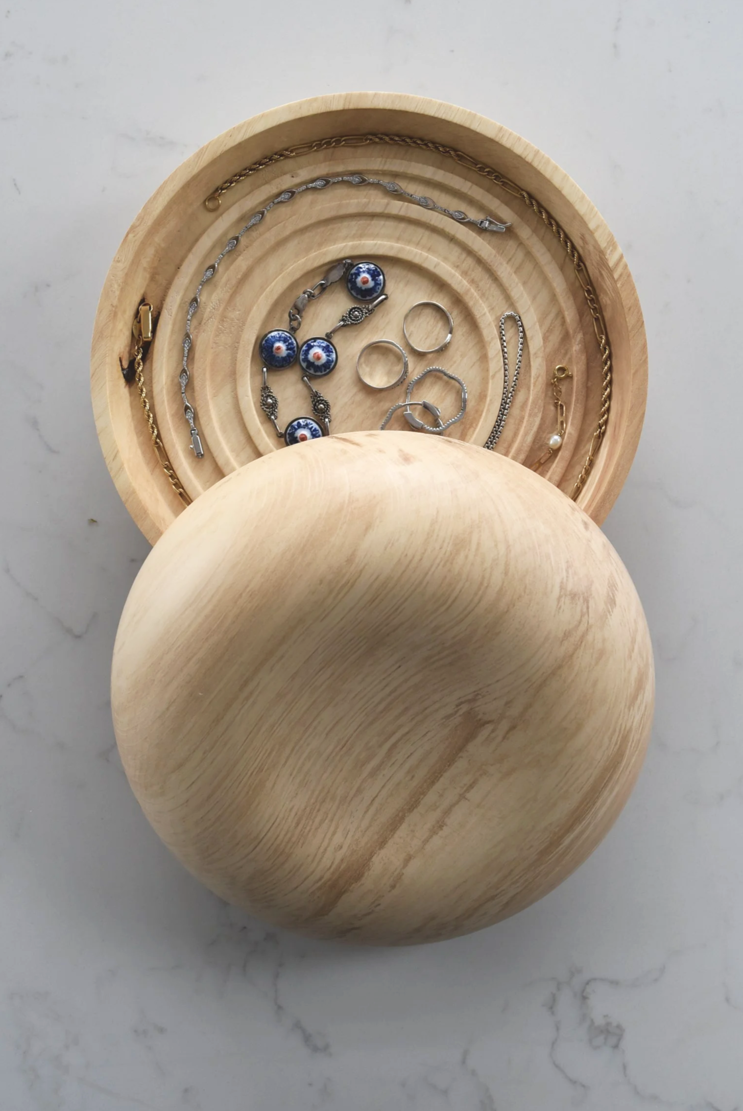Pillow Jewellery Box in English Hornbeam
