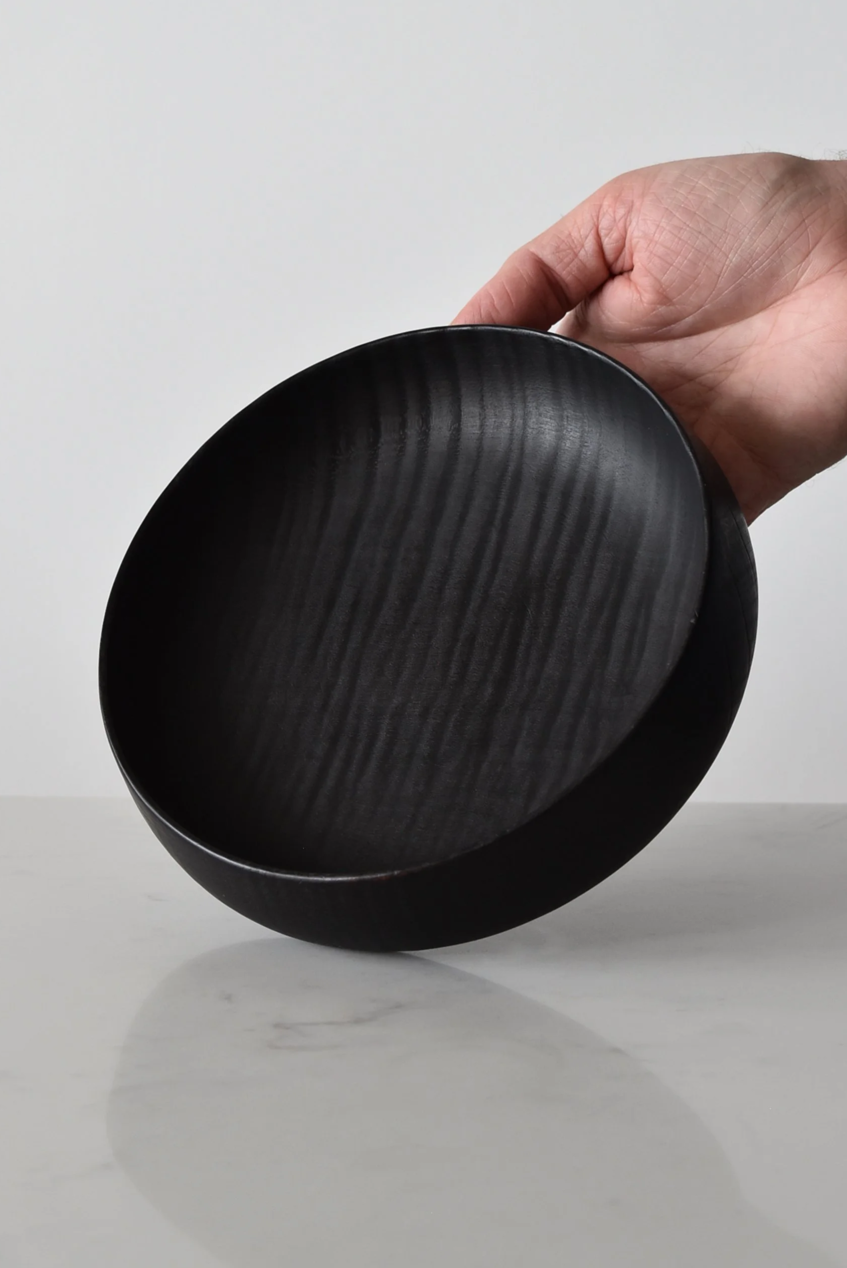 Arlo Bowl in Rippled Sycamore with Yakisugi finish