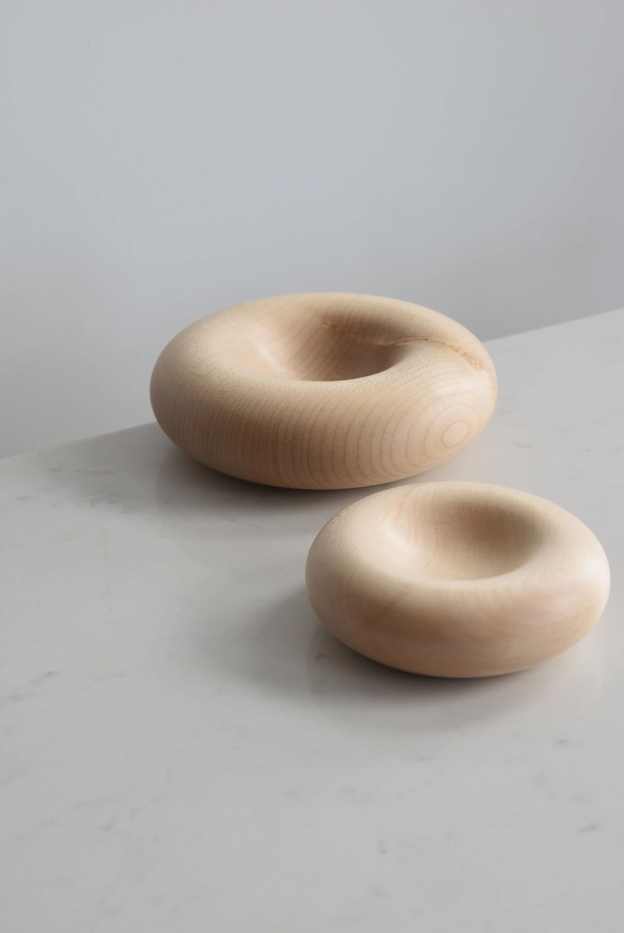 Deep Pillow in Sycamore, additional view, handmade wooden homeware by Bird & Branch