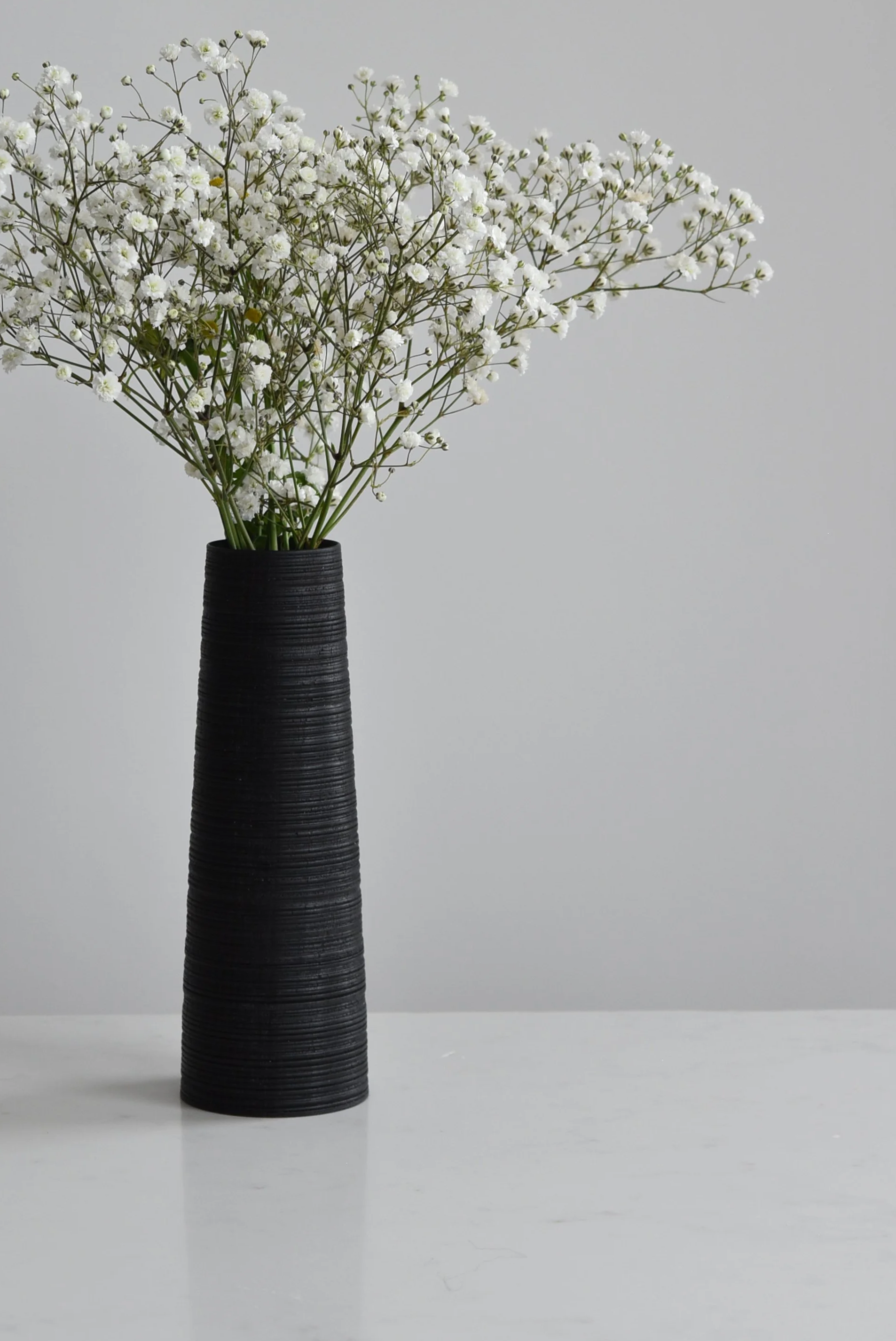 Linea Taper Vase in Ebonised Finish