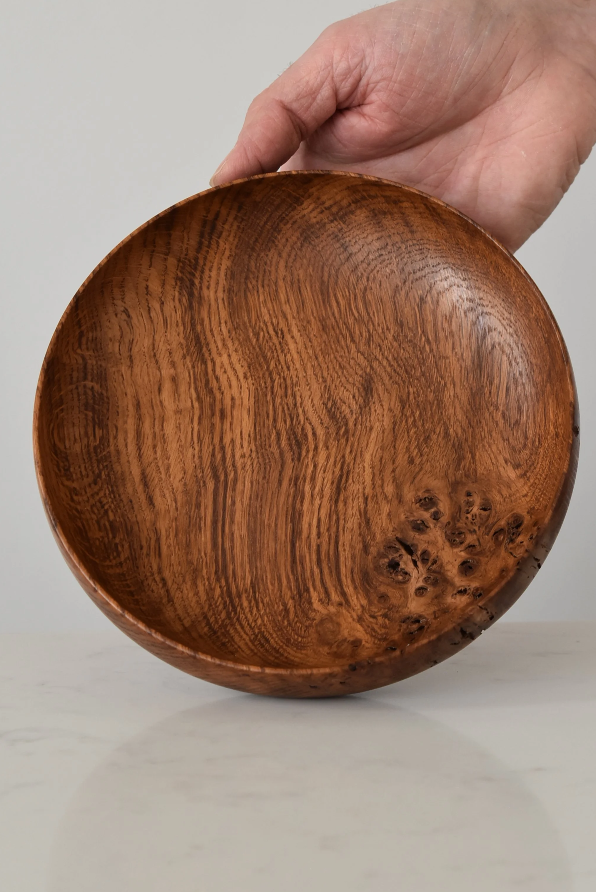 Medium Arlo Bowl in Brown Oak