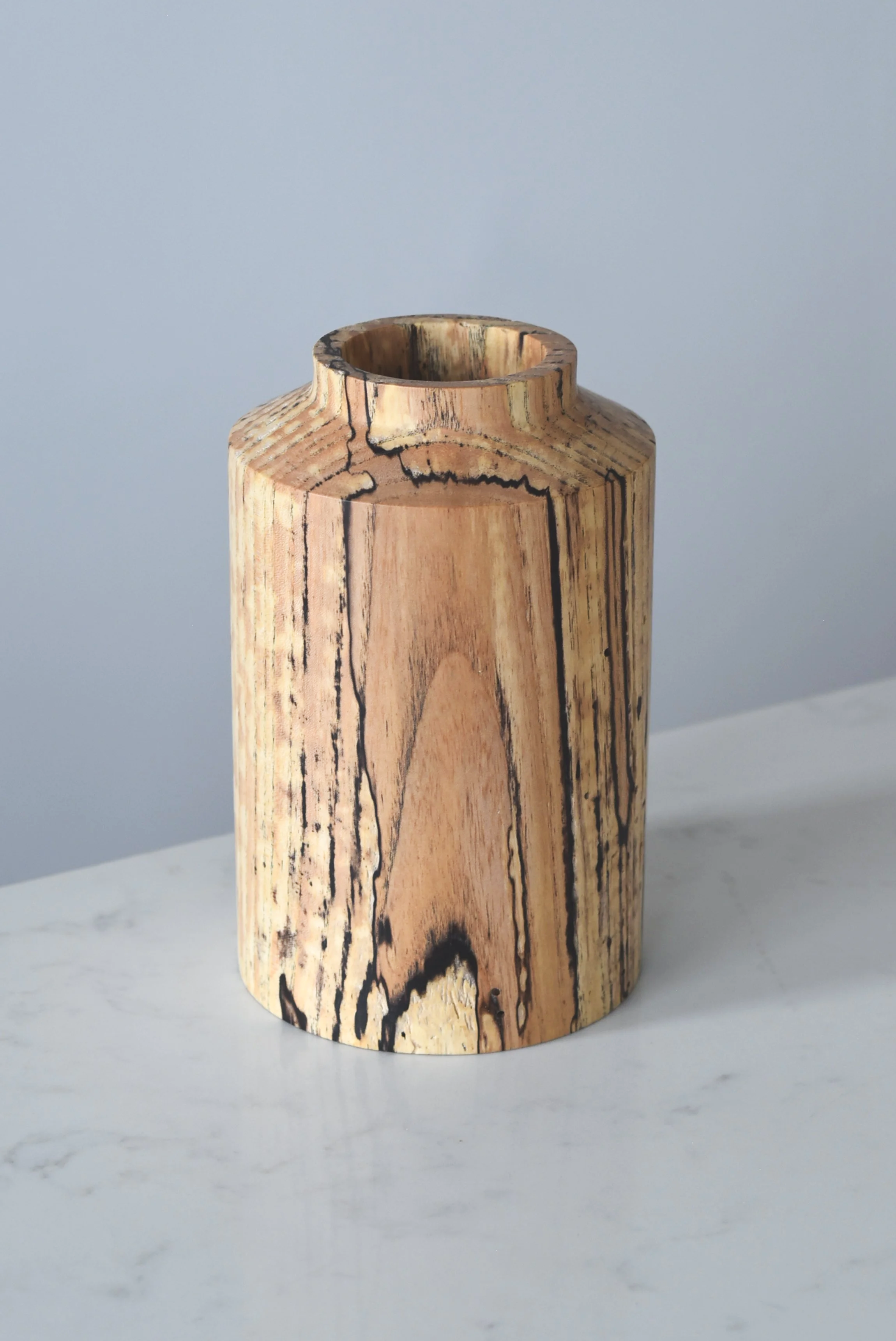 Large Inkwell Vase in Patterned Ash