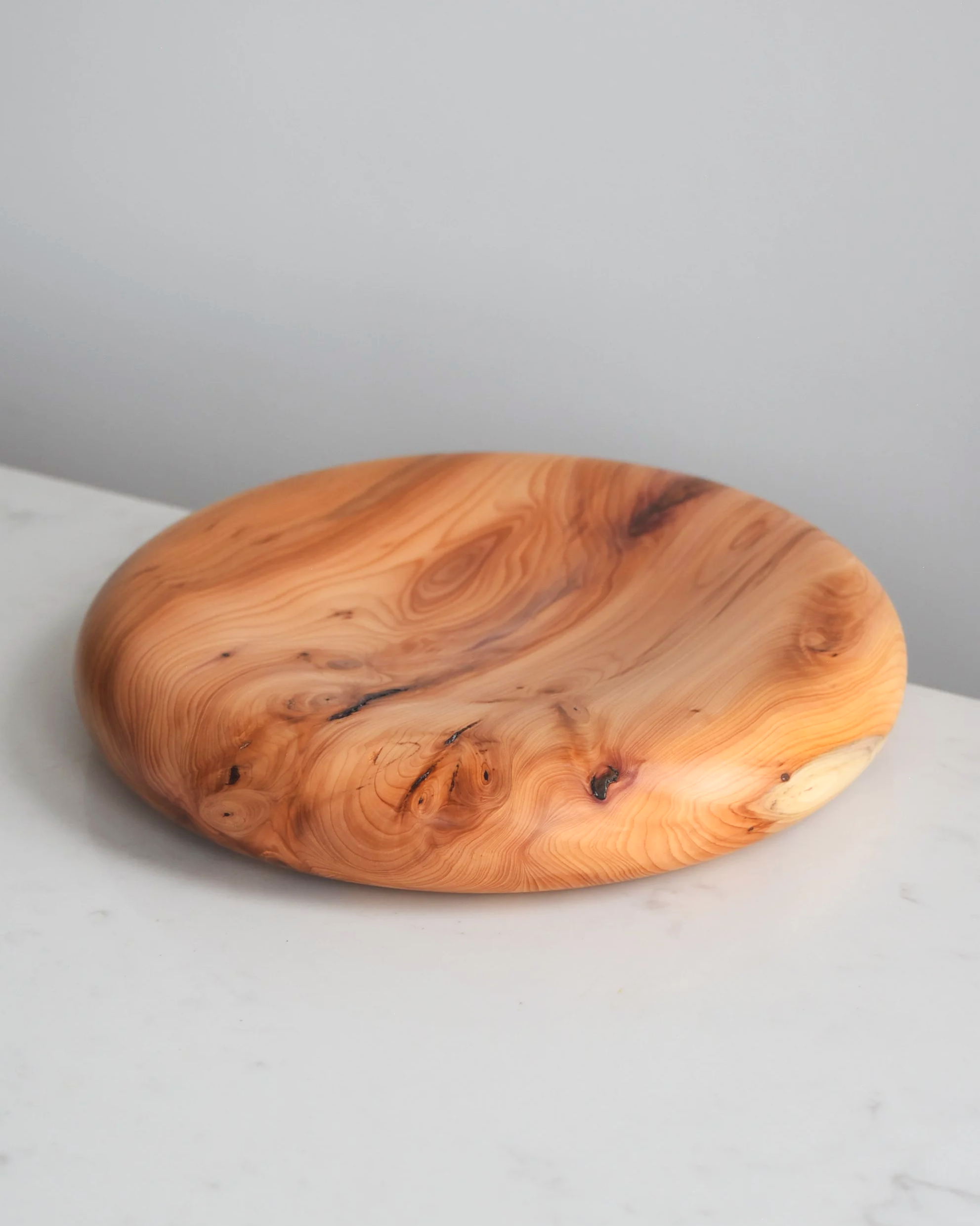 XL Pillow Plate in Dramatic Yew, additional view, handmade wooden homeware by Bird & Branch