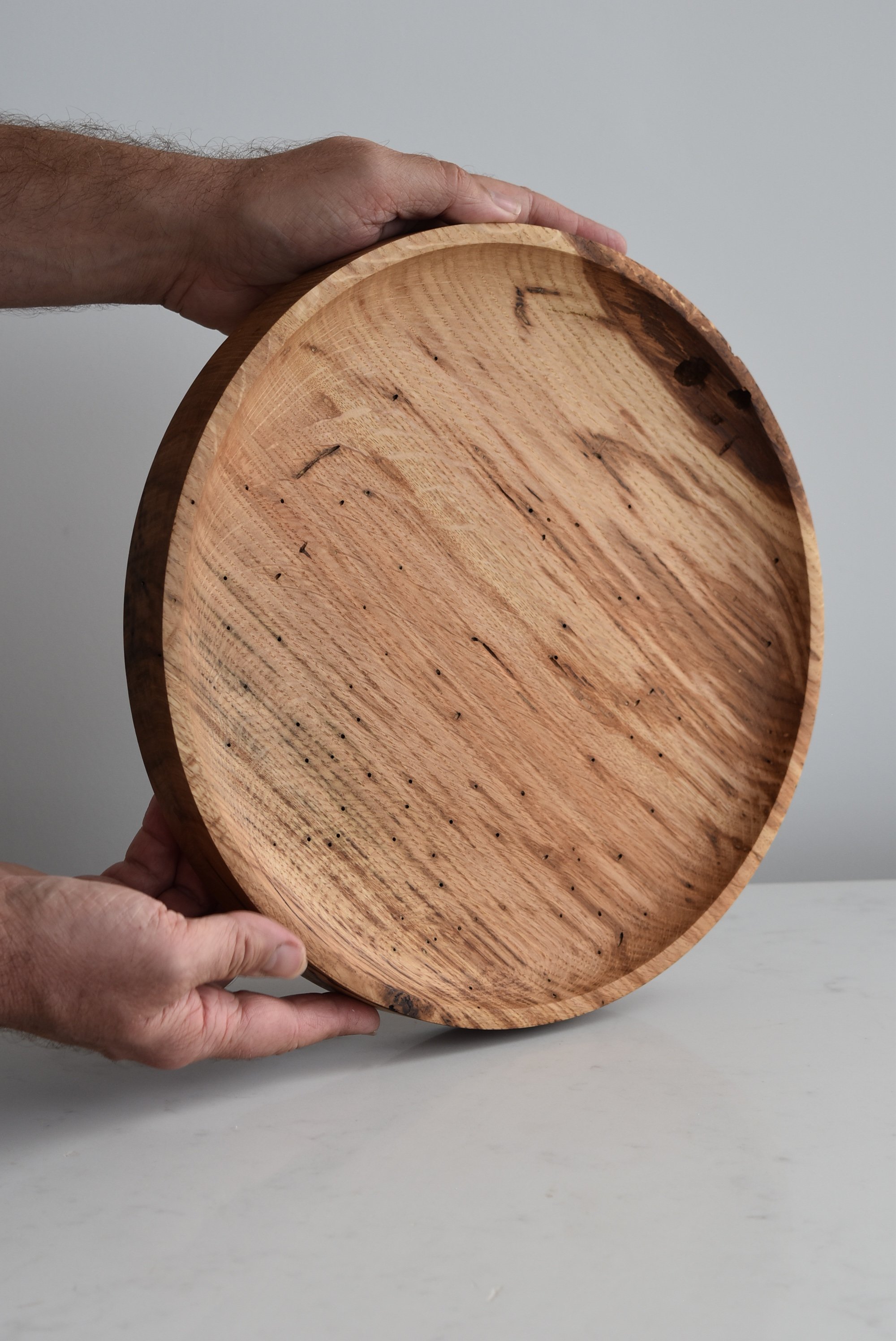 Low Rustic Tray in Oak