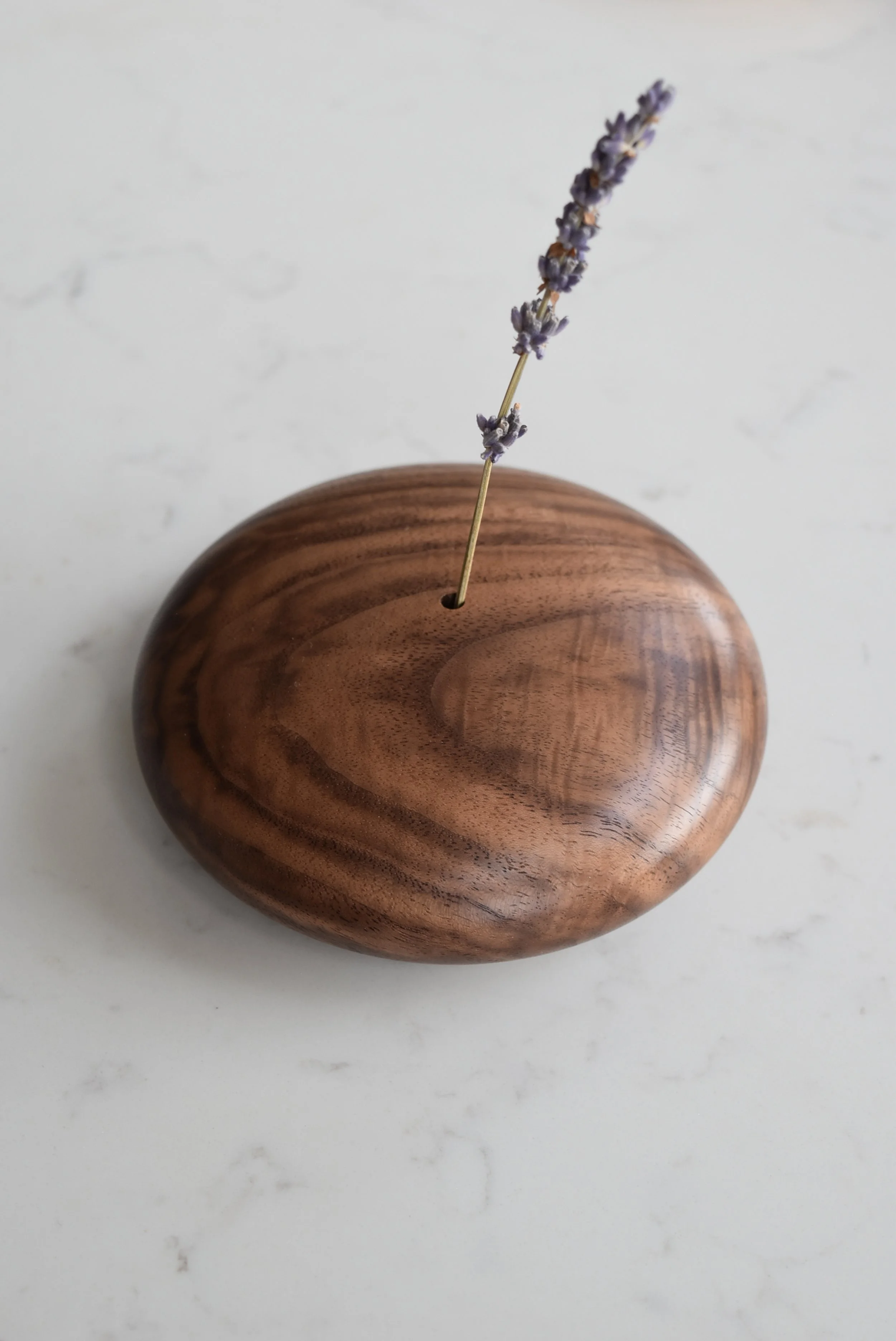 Riverstone Vase in American Walnut