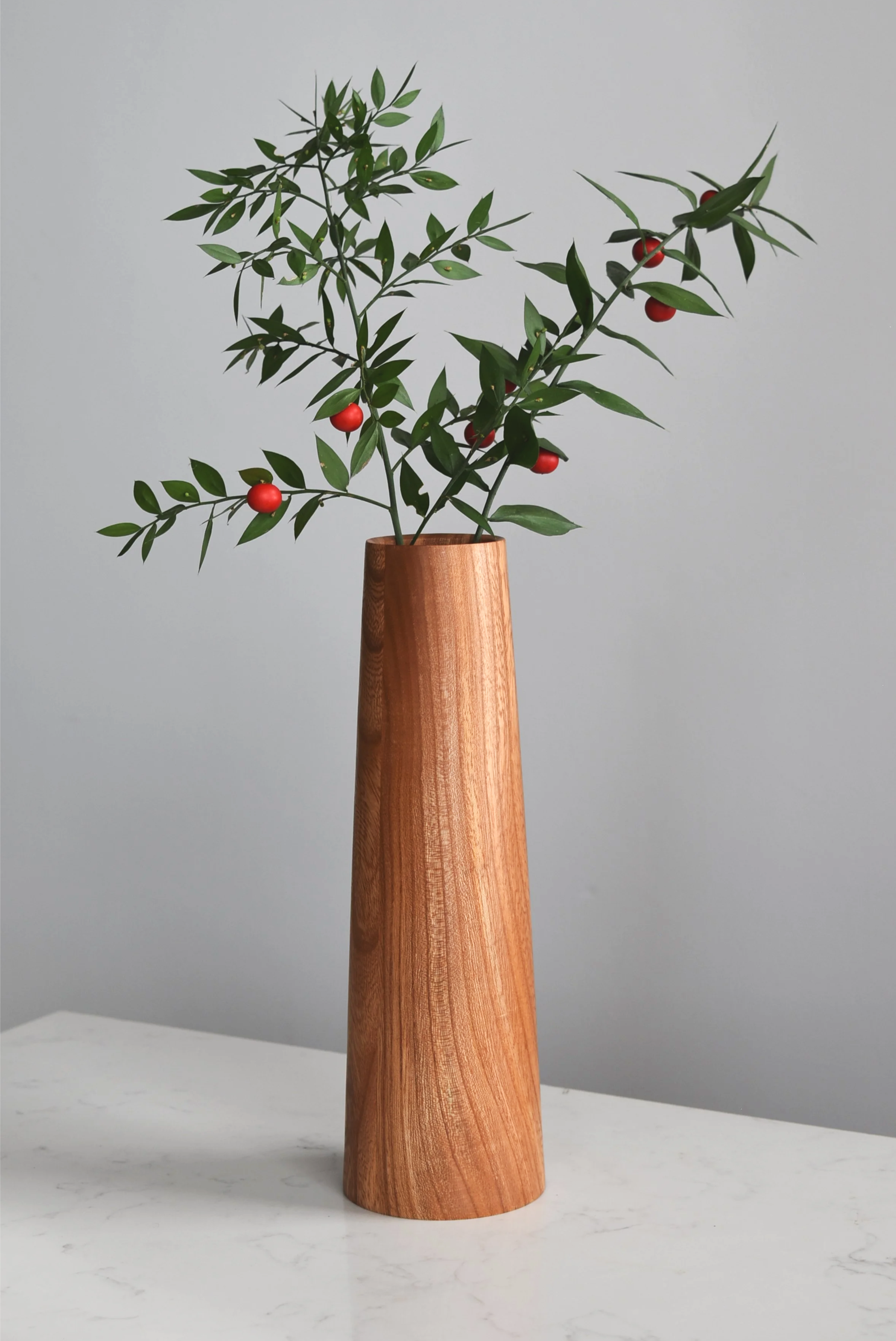 Large Taper Vase in Elm