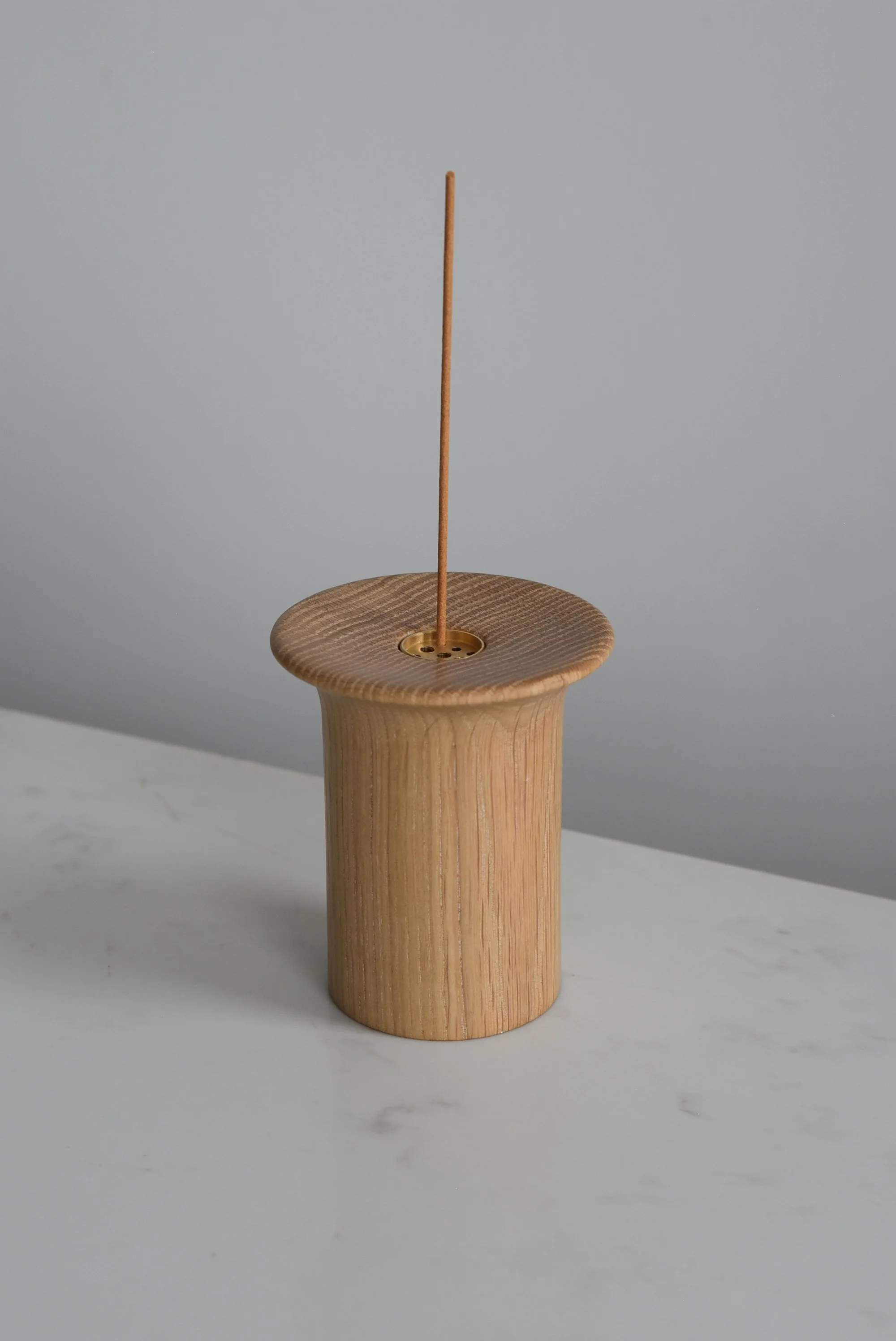 Column Incense Holder in Oak