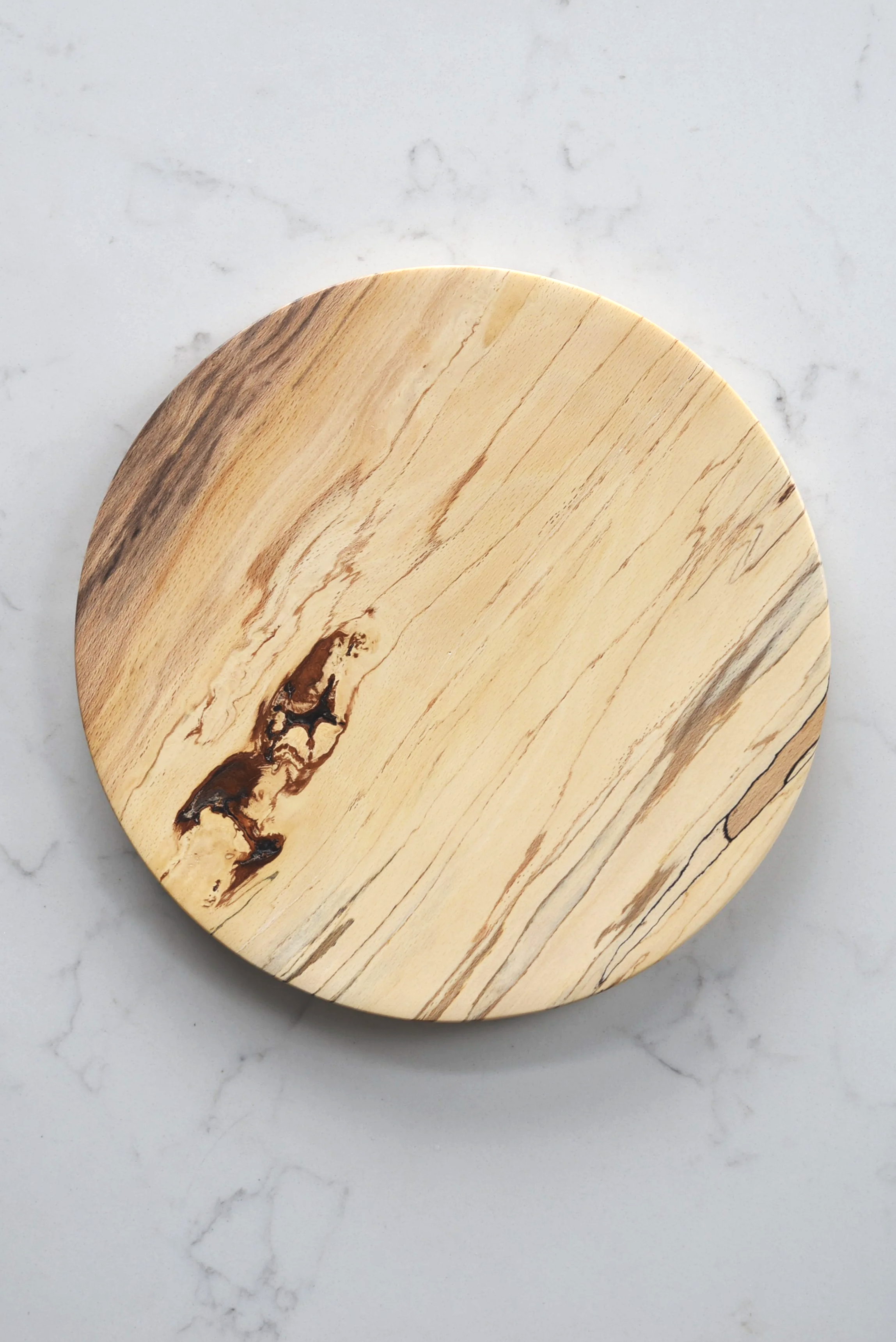 Sculptural Dish in Patterned Beech