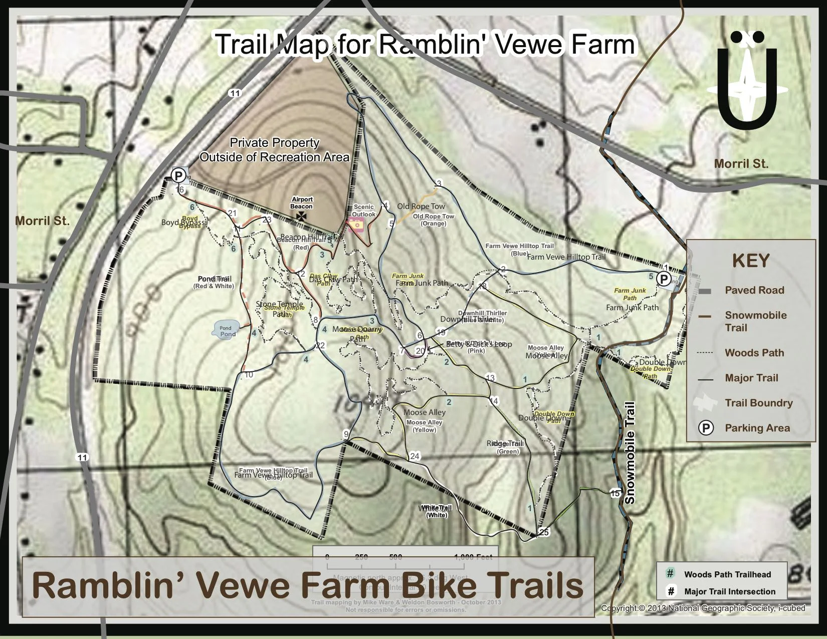 Group 1; Cass Loehr and Garret Carver Ramblin' Vewe Farm Bike Trail Map Design