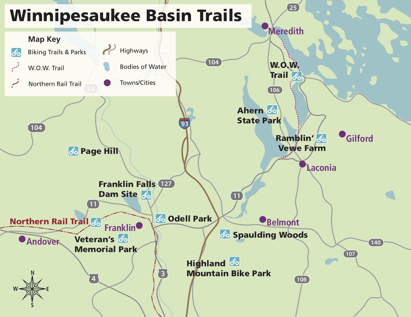 Group 2; Thijs Heilbron, Kristin Lambert and Bianca Obi Winnipesaukee Basin Trail Map Design