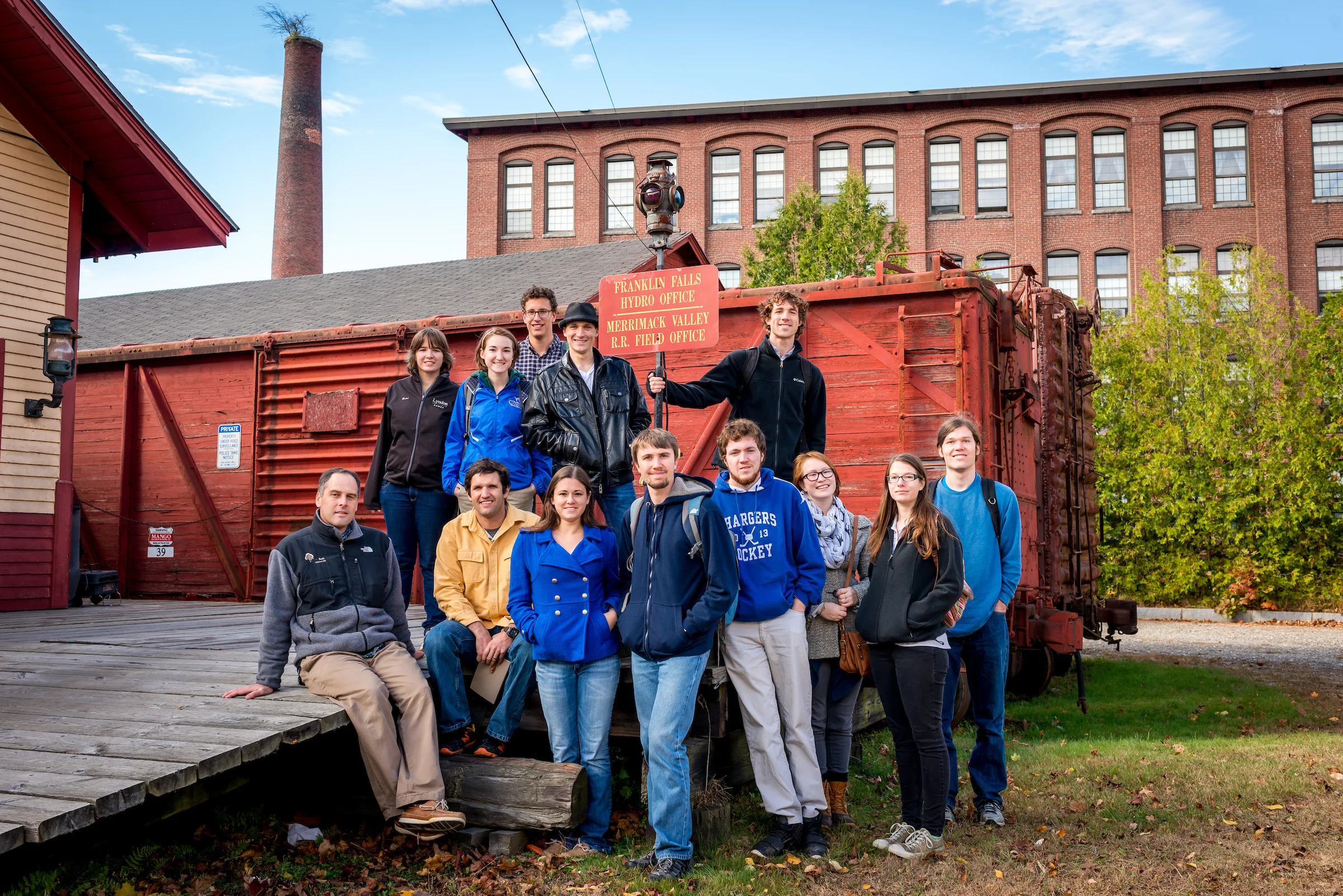 Julius’ Community-Based Research (“third-year”) class in Franklin, NH with Professor Harvey Pine and Todd Workman of PermaCityLife.