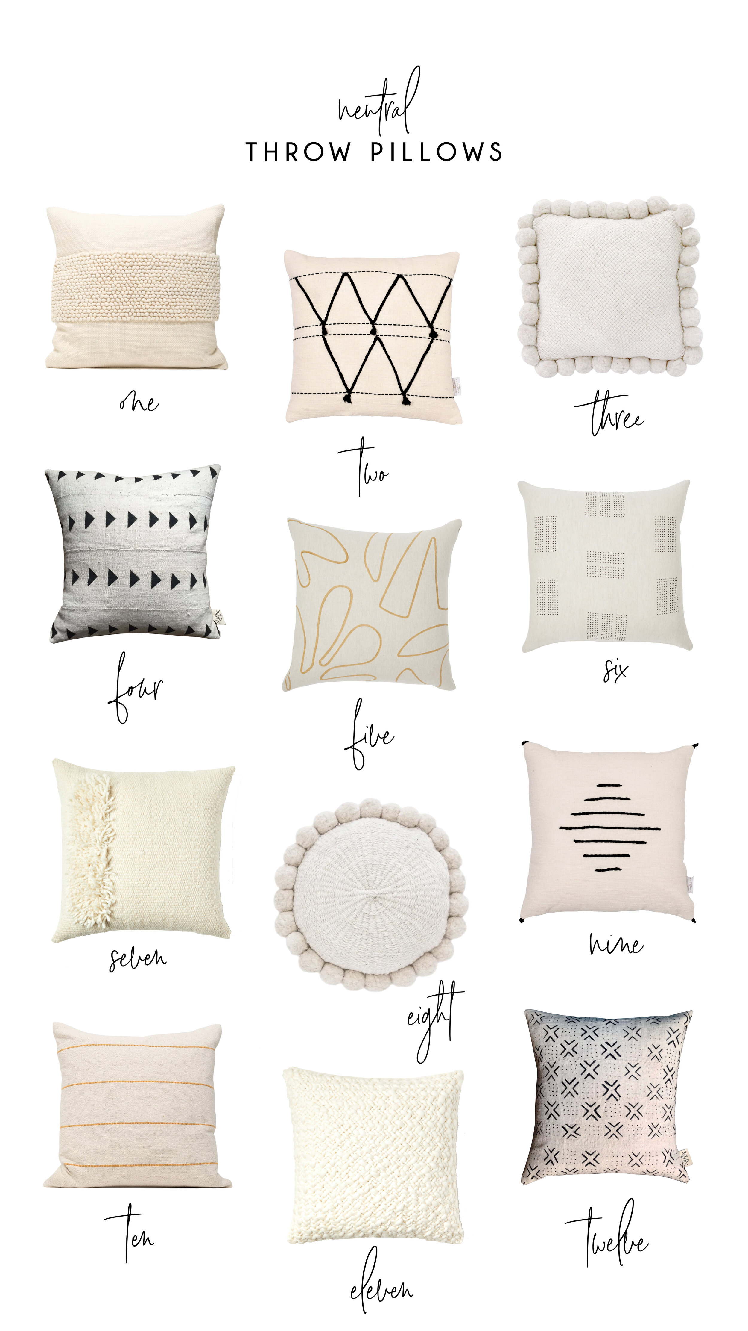 neutral pillows