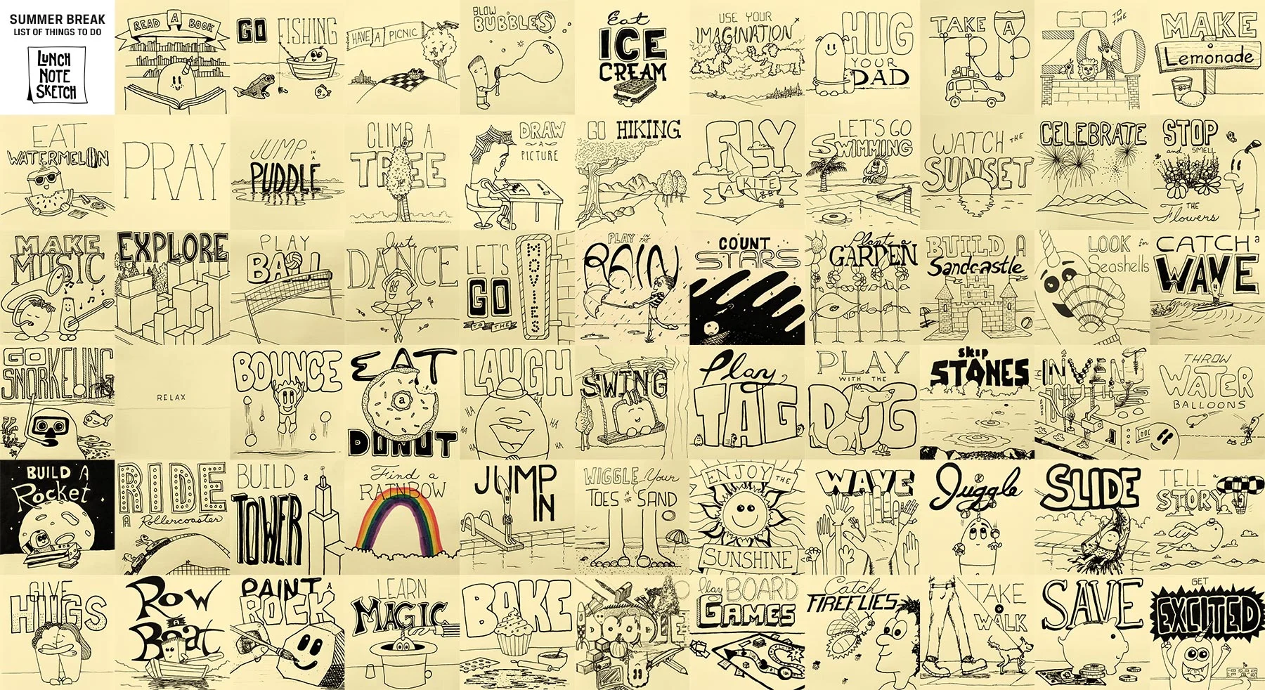 65 sketches for the 65 days of summer.