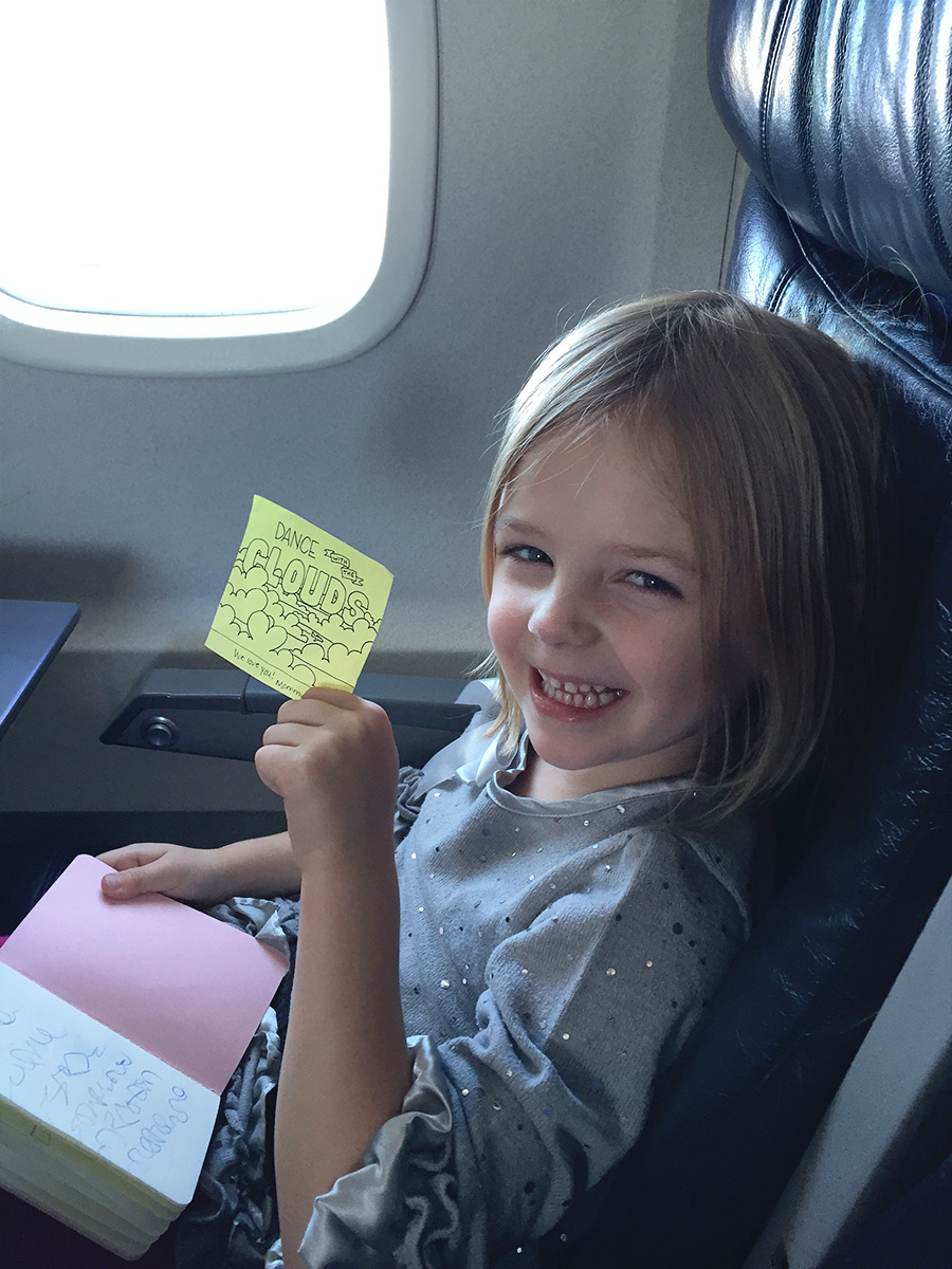 "Dance with the clouds!" The airplane rides were a success.