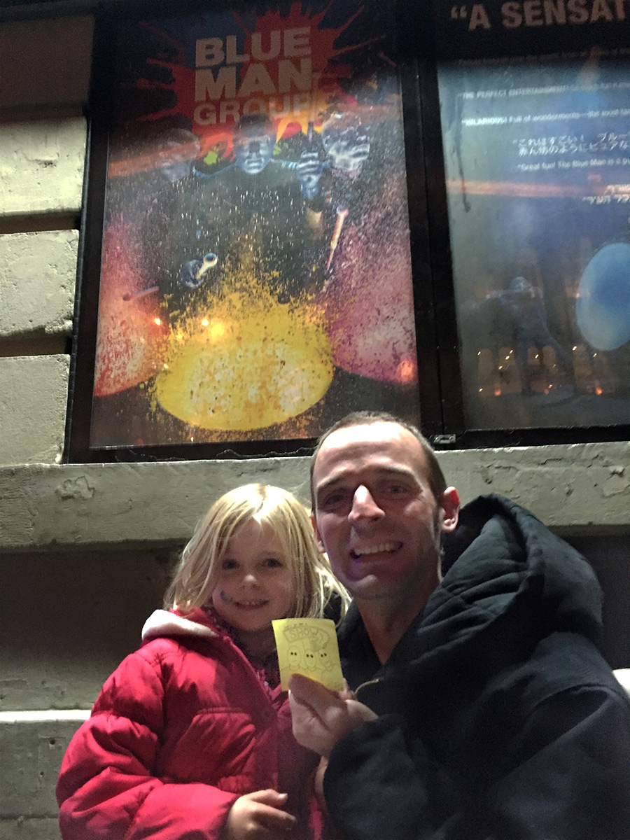 "Let's go see a show!" We had so much fun watching Blue Man Group.