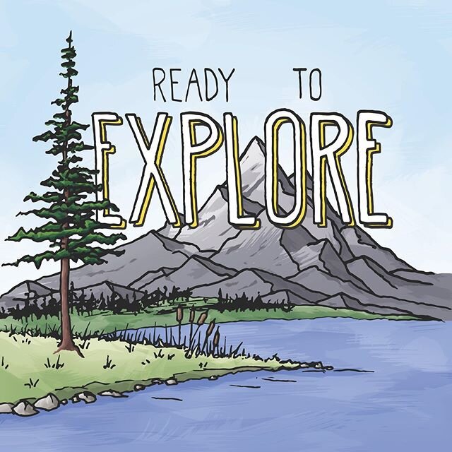 Ready to explore! I mean, I&rsquo;m soooo ready to explore. Can&rsquo;t wait for National Parks to open back up. 😁🏔🌲
.
.
.
#readytoexplore #explore #greatoutdoors #nationalparks #mountains #covid19 #illustration #LunchNoteSketch