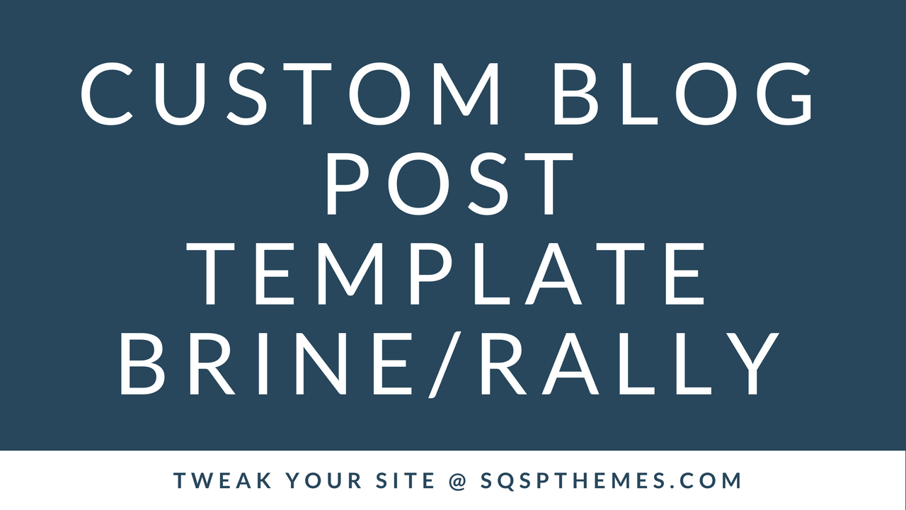 How to Display Post Thumbnails as Banners Above Blog Posts in Brine Template family 