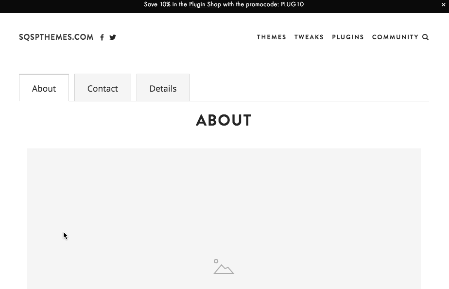 Squarespace Accordion Tabs Plugin example
