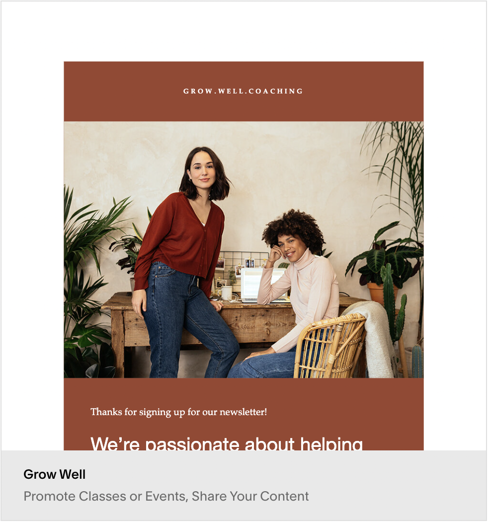 Grow Well Email Template