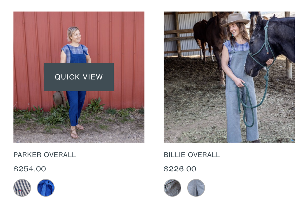 Squarespace Product Swatches Plugin example