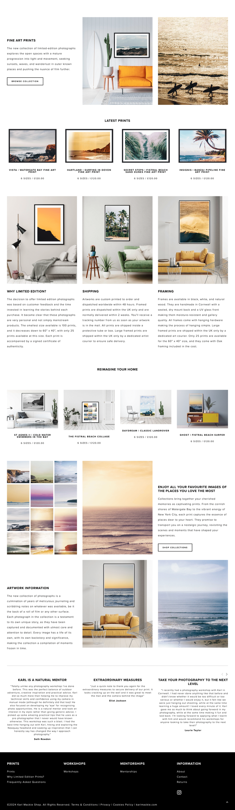 How to Sell Photography Prints with Squarespace SQSP Themes