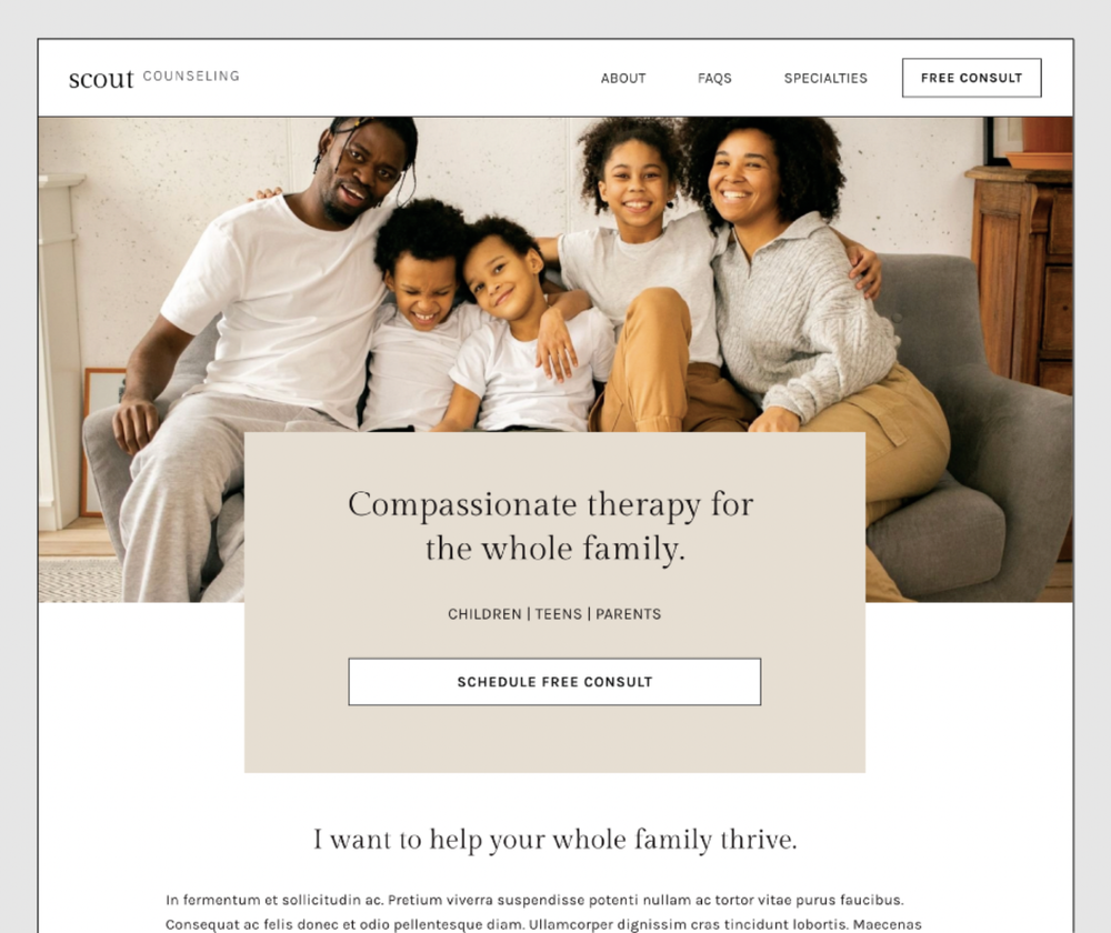 Squarespace Templates For Therapists