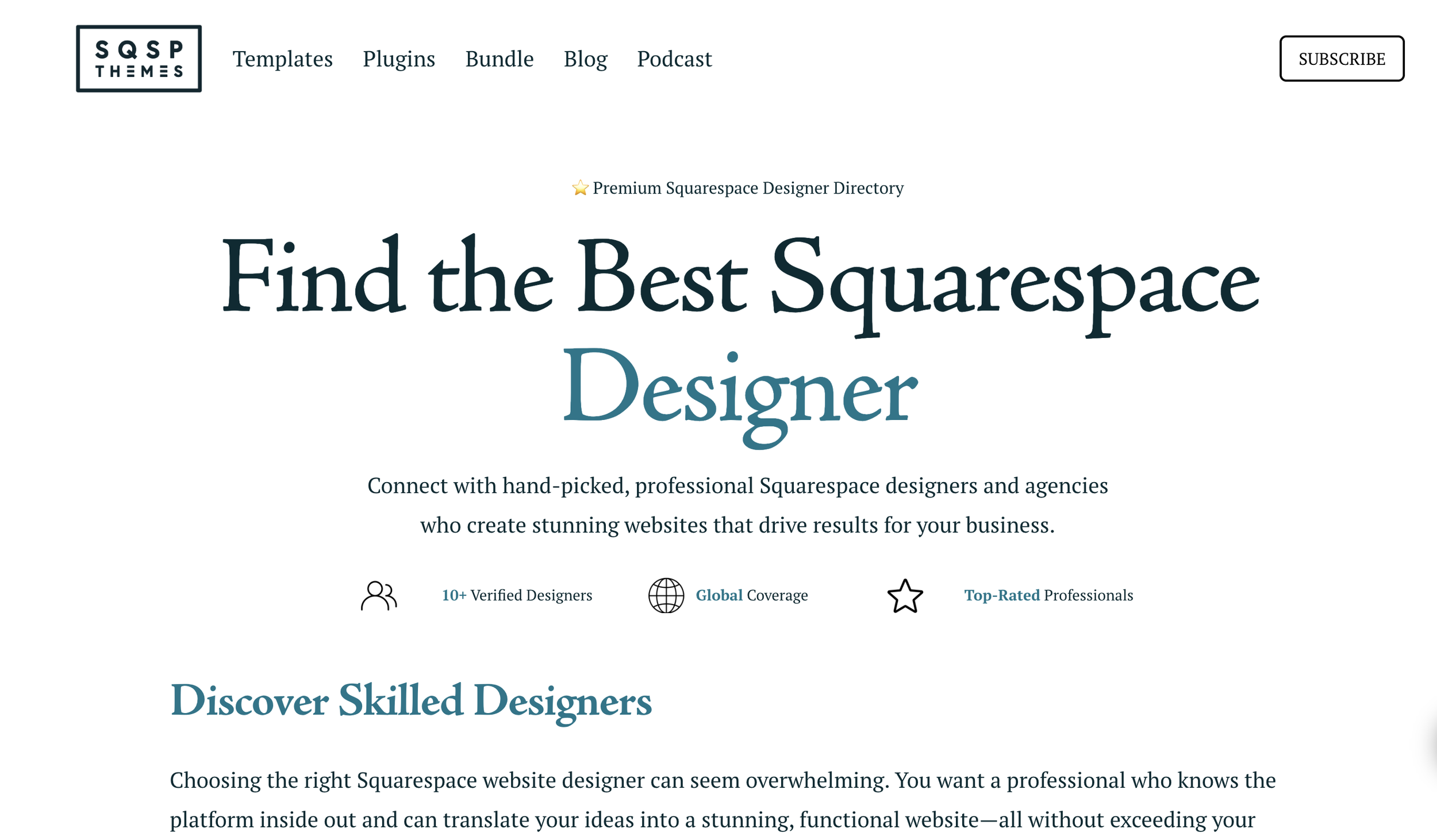 Get Listed in the SQSPThemes Squarespace Designer Directory